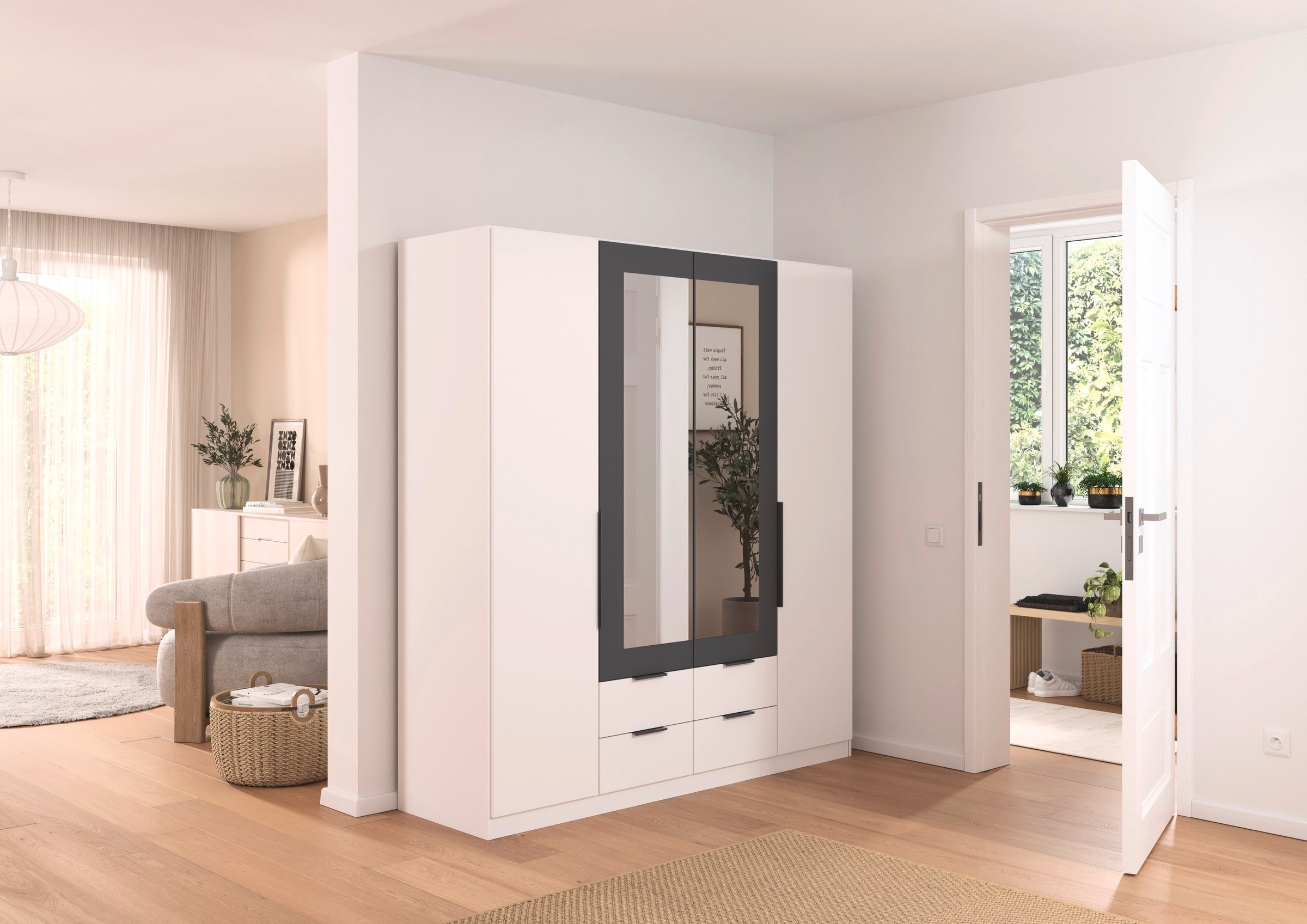 rauch Drehtürenschrank "Kleiderschrank Schrank Garderobe KREFELD optional m günstig online kaufen
