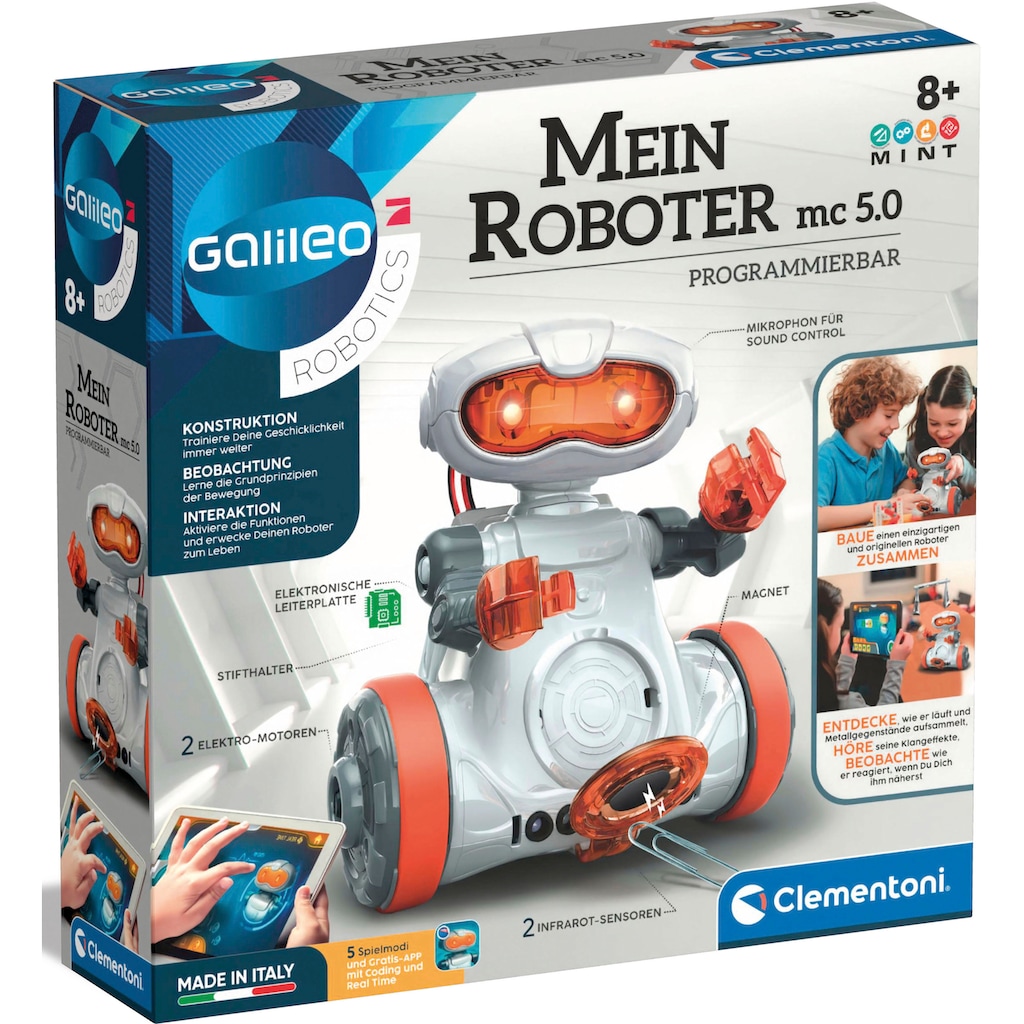 Clementoni® Experimentierkasten »Galileo, Mein Roboter MC5.0«