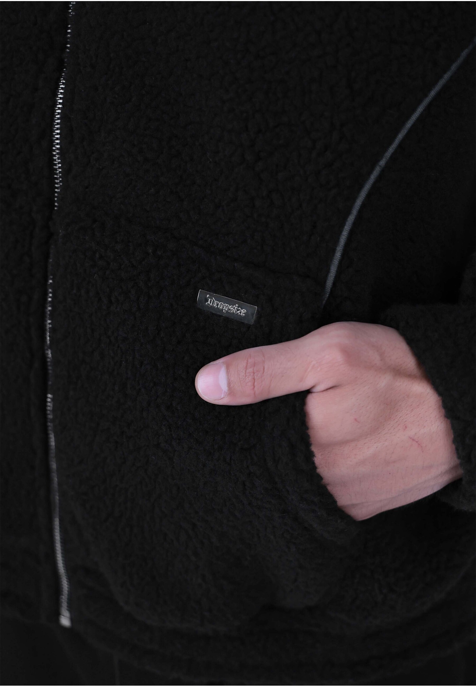 Dropsize Sweatjacke »Dropsize WAVY TEDDY ZIP HOODIE«