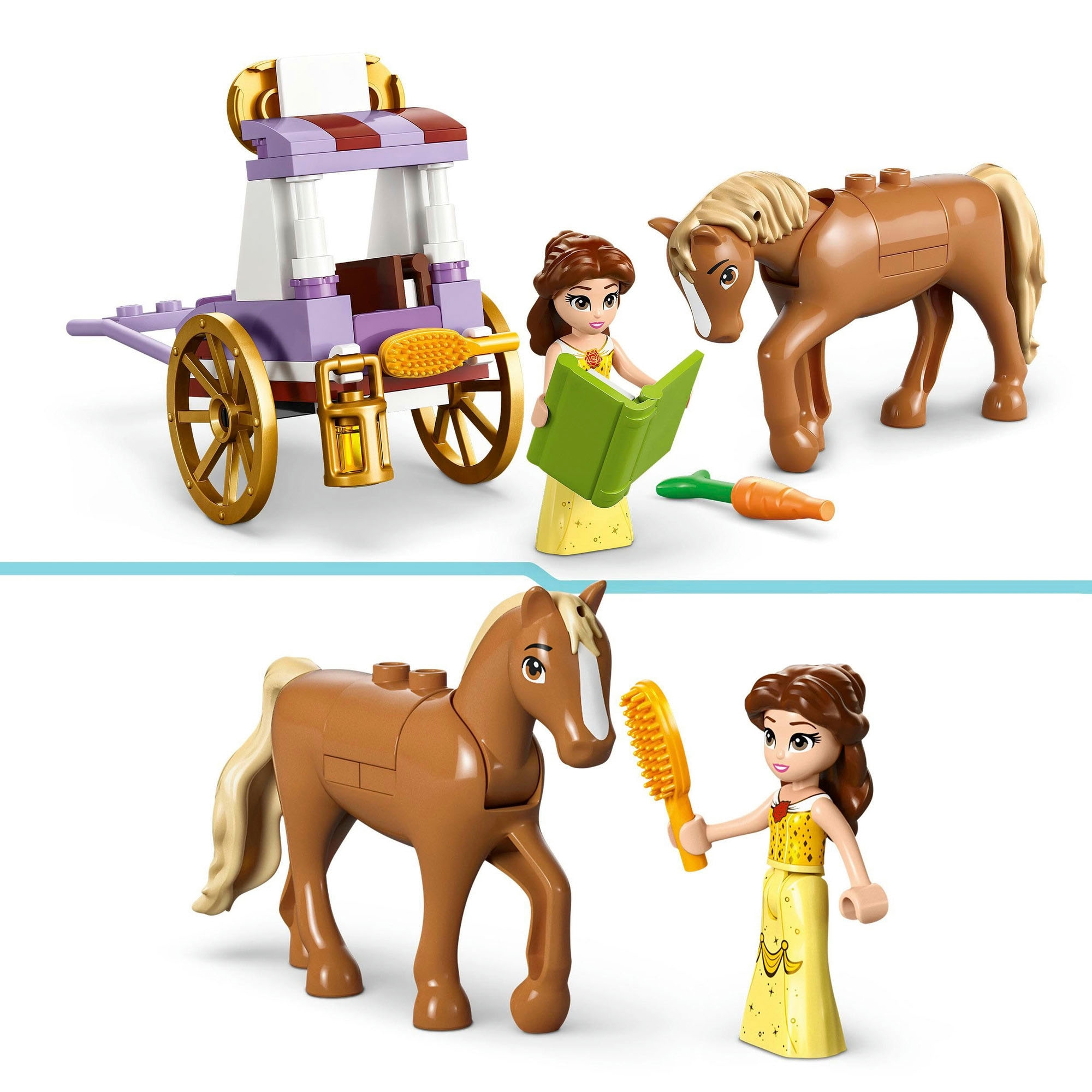 LEGO® Konstruktionsspielsteine »Belles Pferdekutsche (43233), LEGO Disney Princess«, (62 St.), Made in Europe