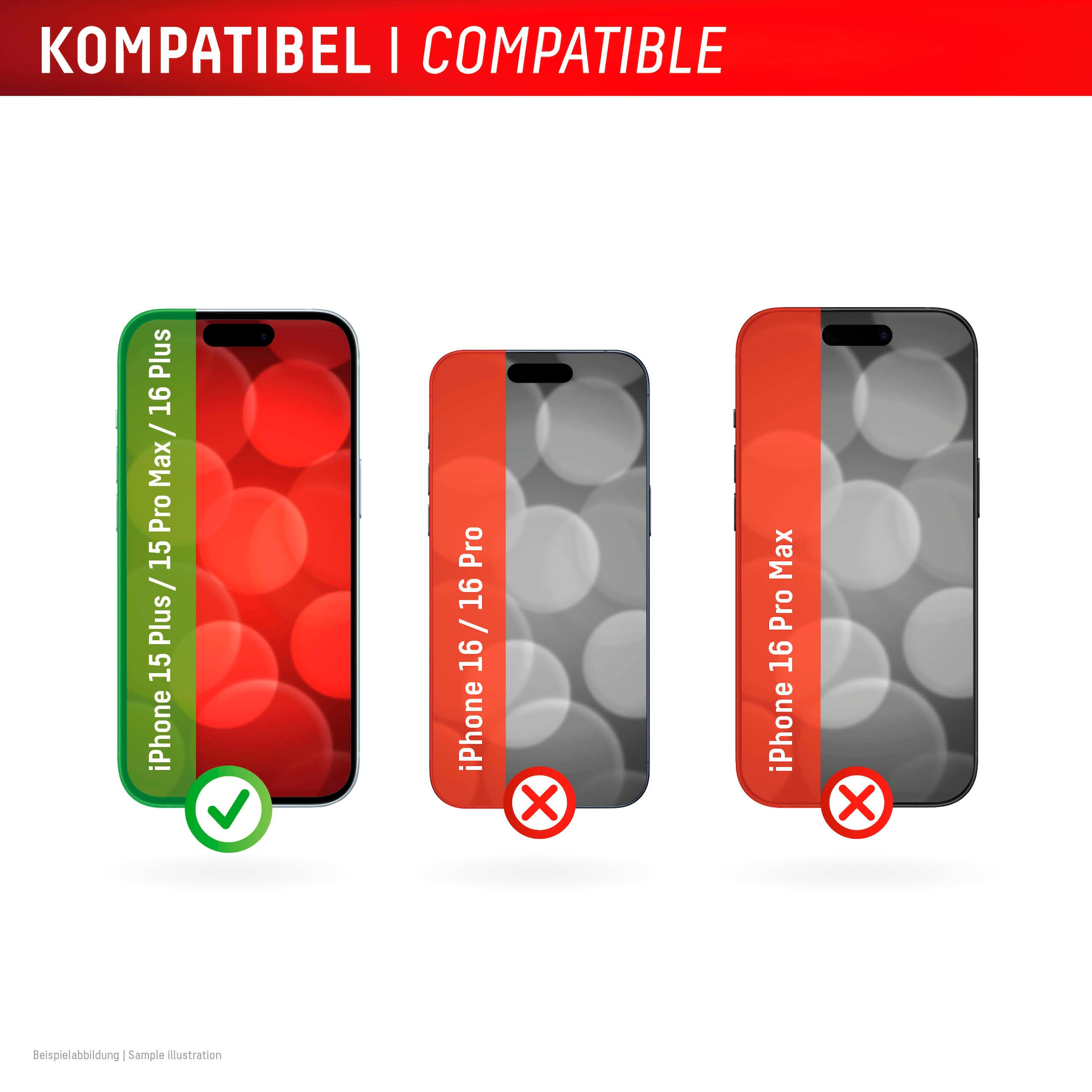 Displex Displayschutzglas »Real Glass Screen Protection«, für Apple iPhone 16 Plus-Apple iPhone 15 Plus-Apple iPhone 15 Pro Max, Displayschutzfolie, Schutzfolie, Bildschirmschutz, kratz- & stoßfest