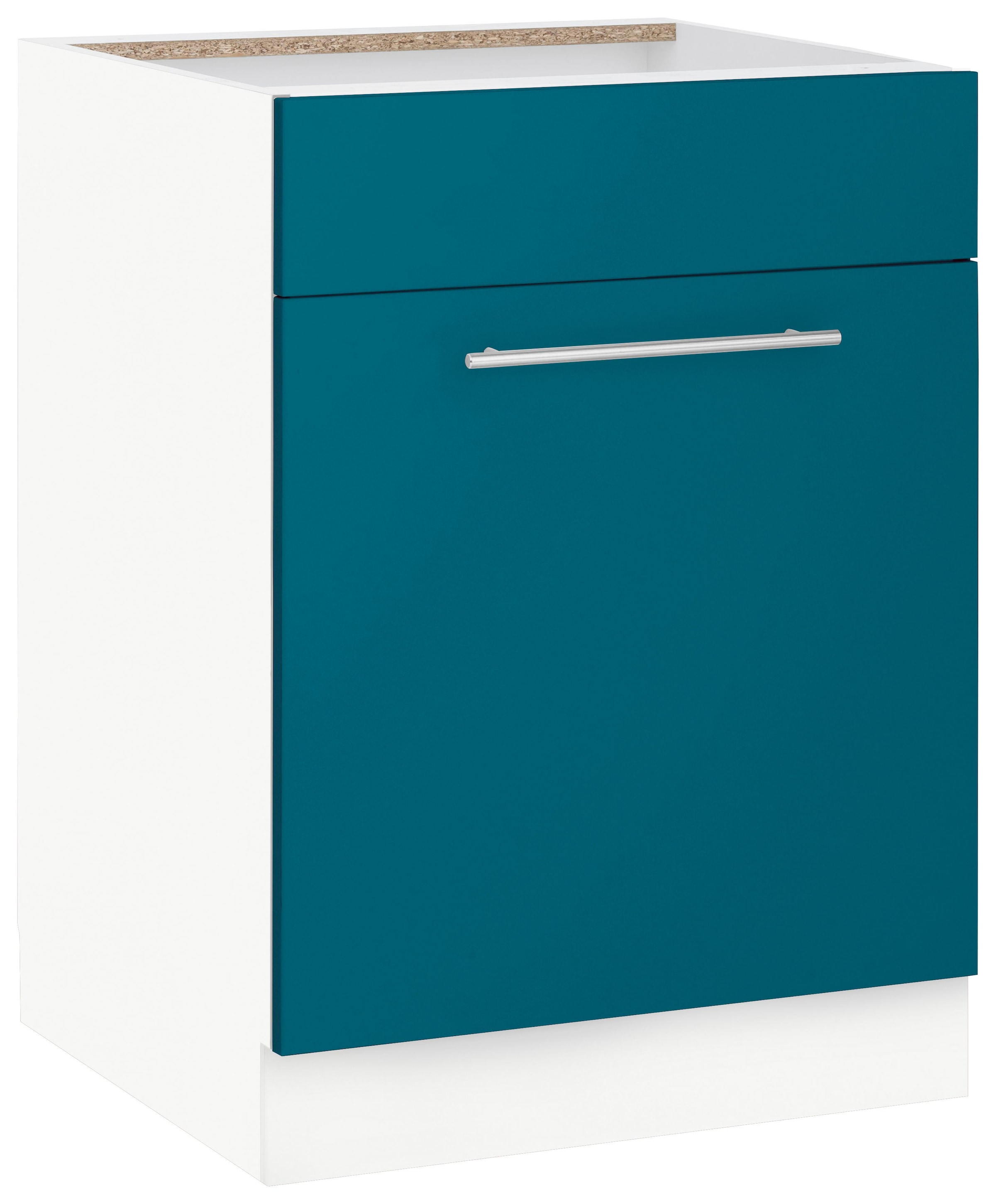 wiho Küchen Spülenschrank "Flexi2, Breite: 60 cm, Soft-Close bei der Tür" oben feste Blende