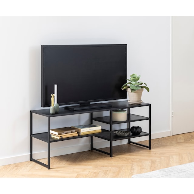 Black Friday ACTONA GROUP TV-Schrank, Metallgestell im Industrie-Look, 3  Einlegeböden, Breite 120 cm | BAUR