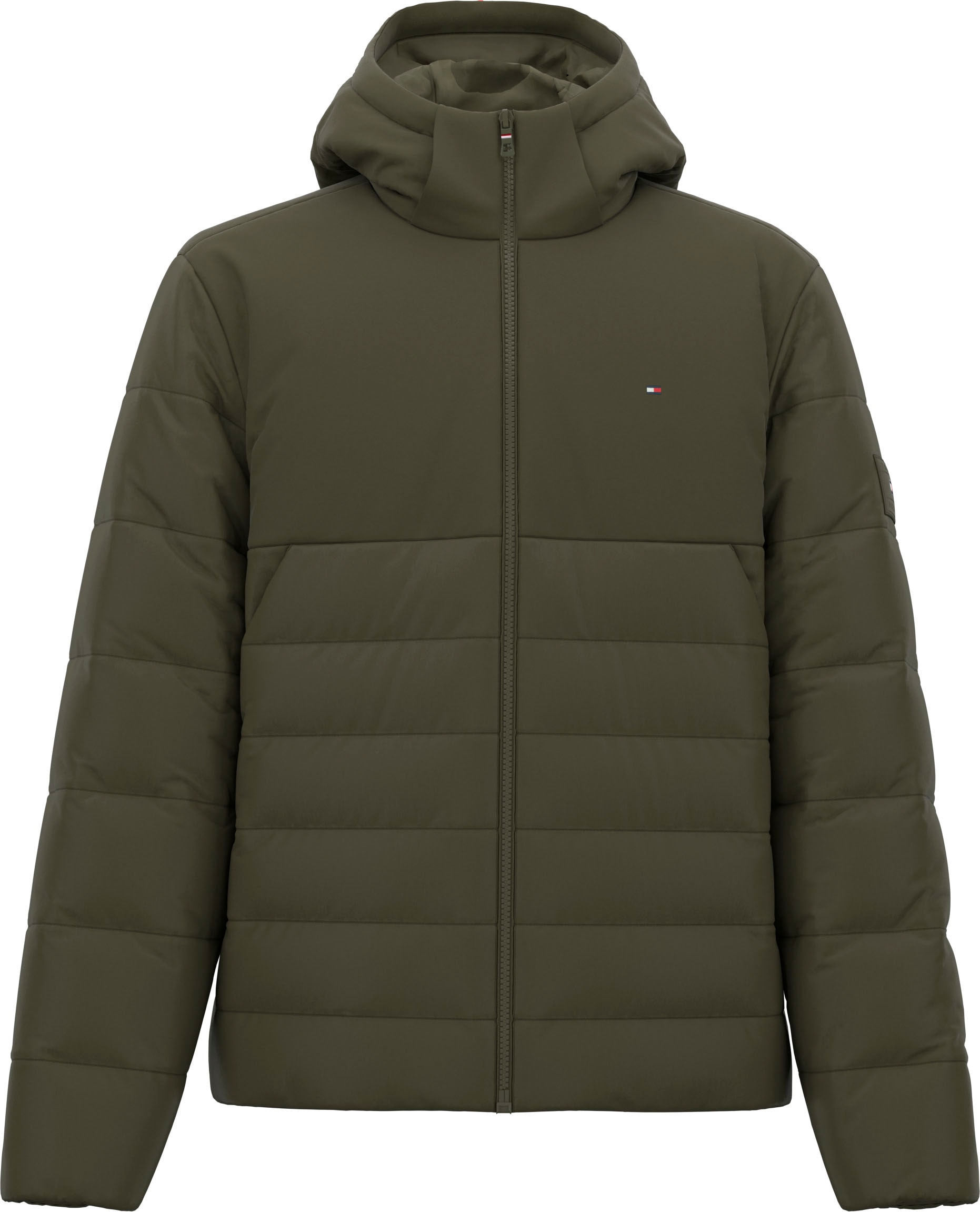 Tommy Hilfiger Steppjacke "CL MIXED MEDIA HOODED JACKET", mit Kapuze