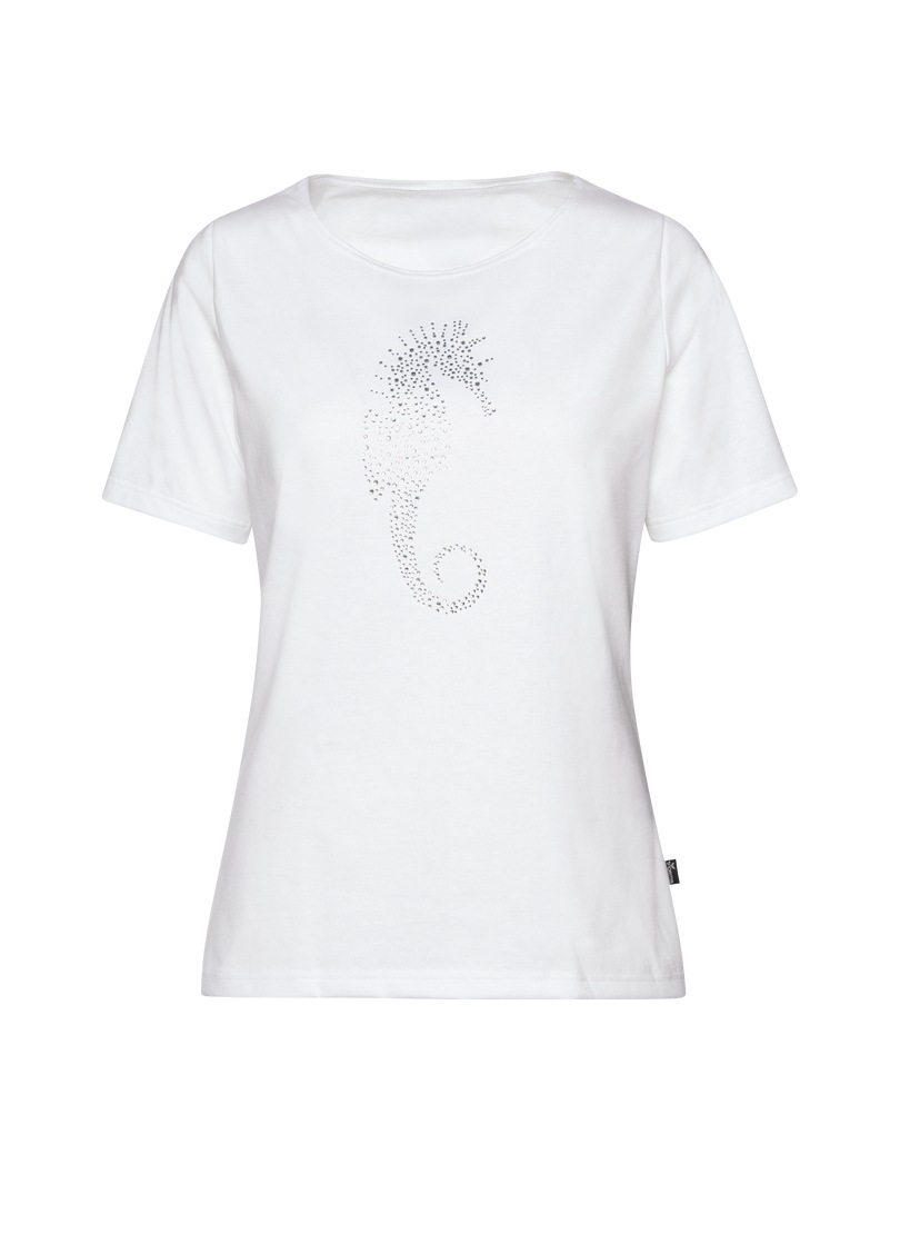 Trigema T-Shirt "TRIGEMA T-Shirt mit Seepferdchen-Print aus Strasssteinchen günstig online kaufen