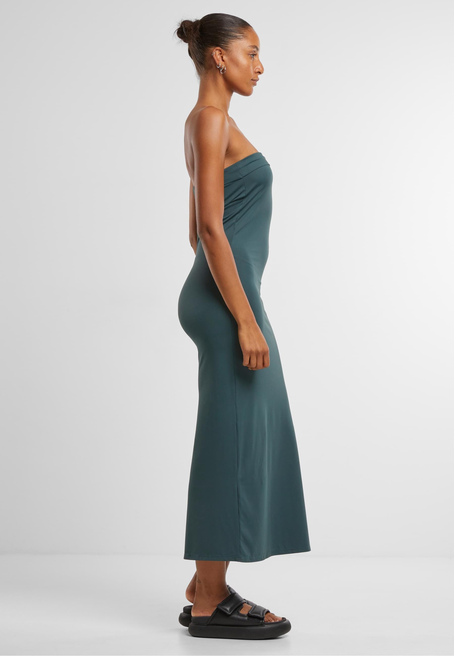URBAN CLASSICS Shirtkleid »Urban Classics Ladies Bandeau Midi Dress«, (1 tlg.)