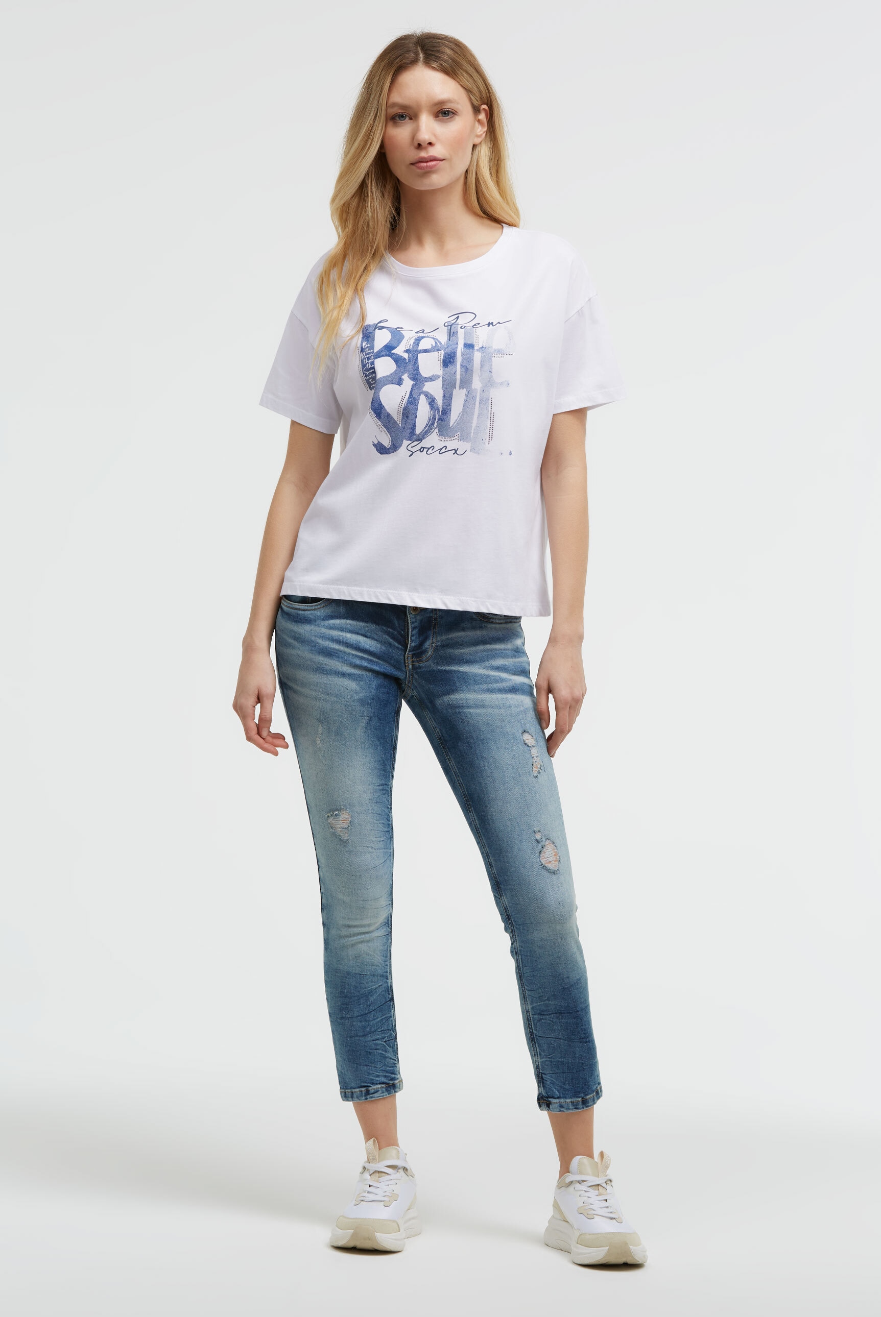 SOCCX Rundhalsshirt aus Baumwolle