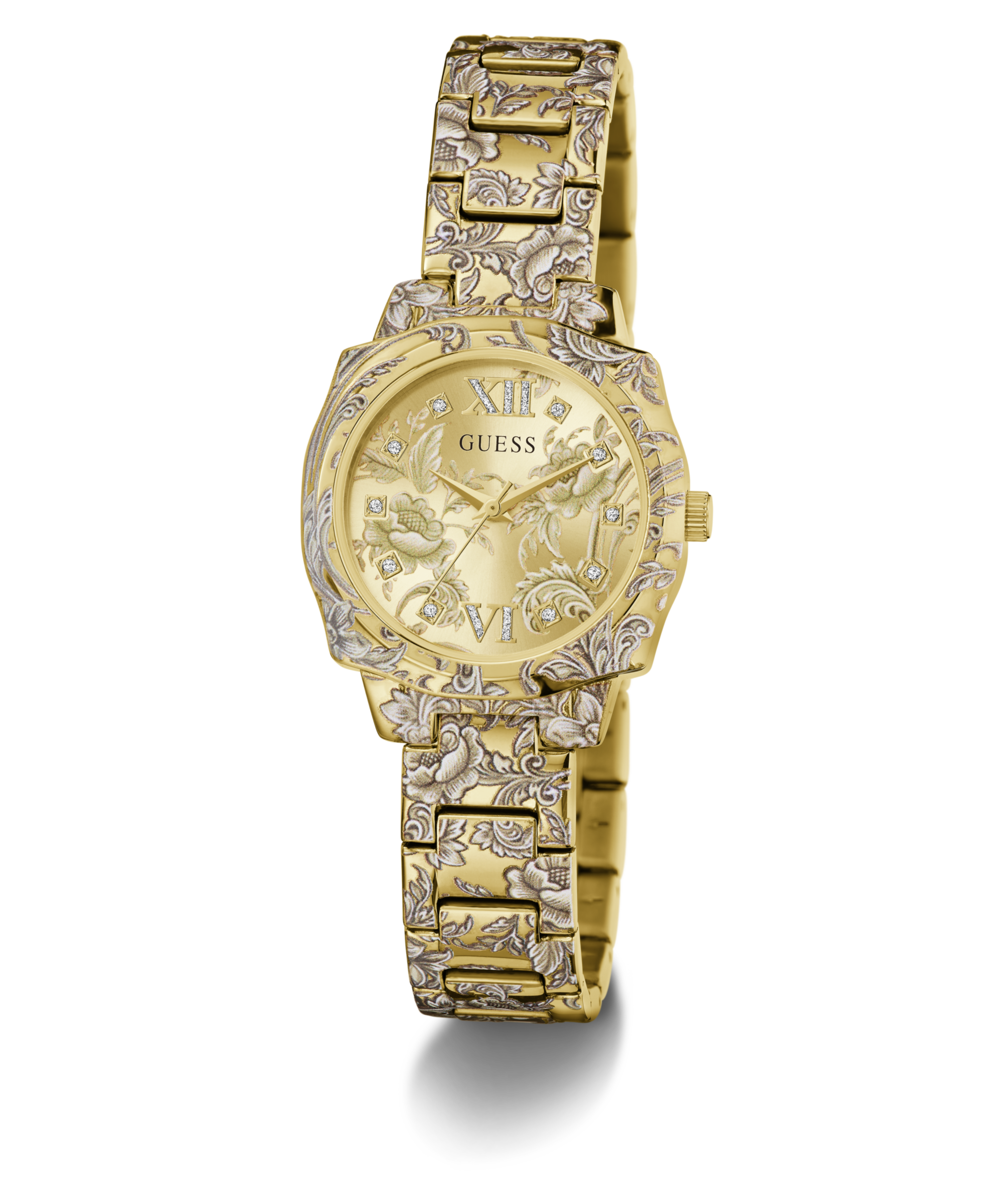 Guess Quarzuhr »OLIVIA« Armbanduhr, Damenuhr, Edelstahlarmband, analog