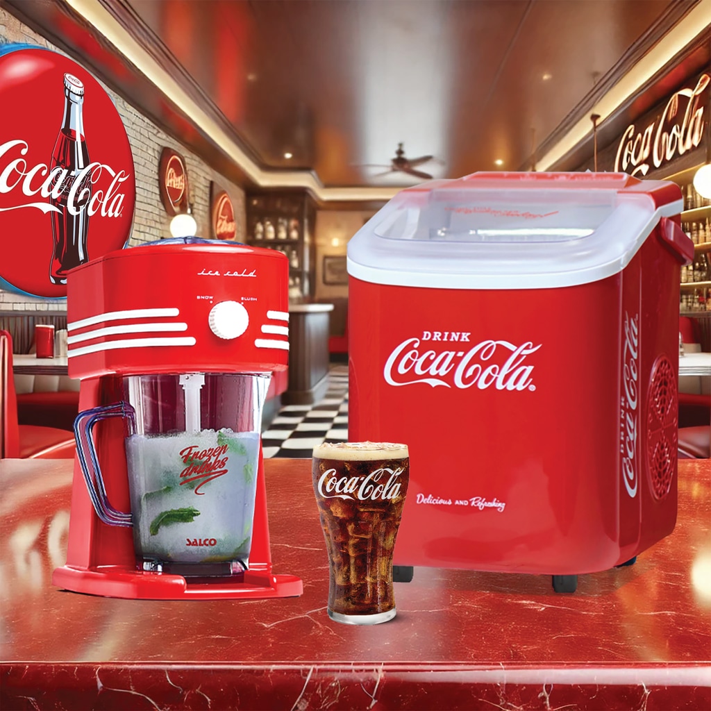 SALCO Eiswürfelmaschine »EIS-2024 - Eiswürfelbereiter und Slush- and Crushed Ice Maker«, COCA-COLA ® ICE CUBE MAKER