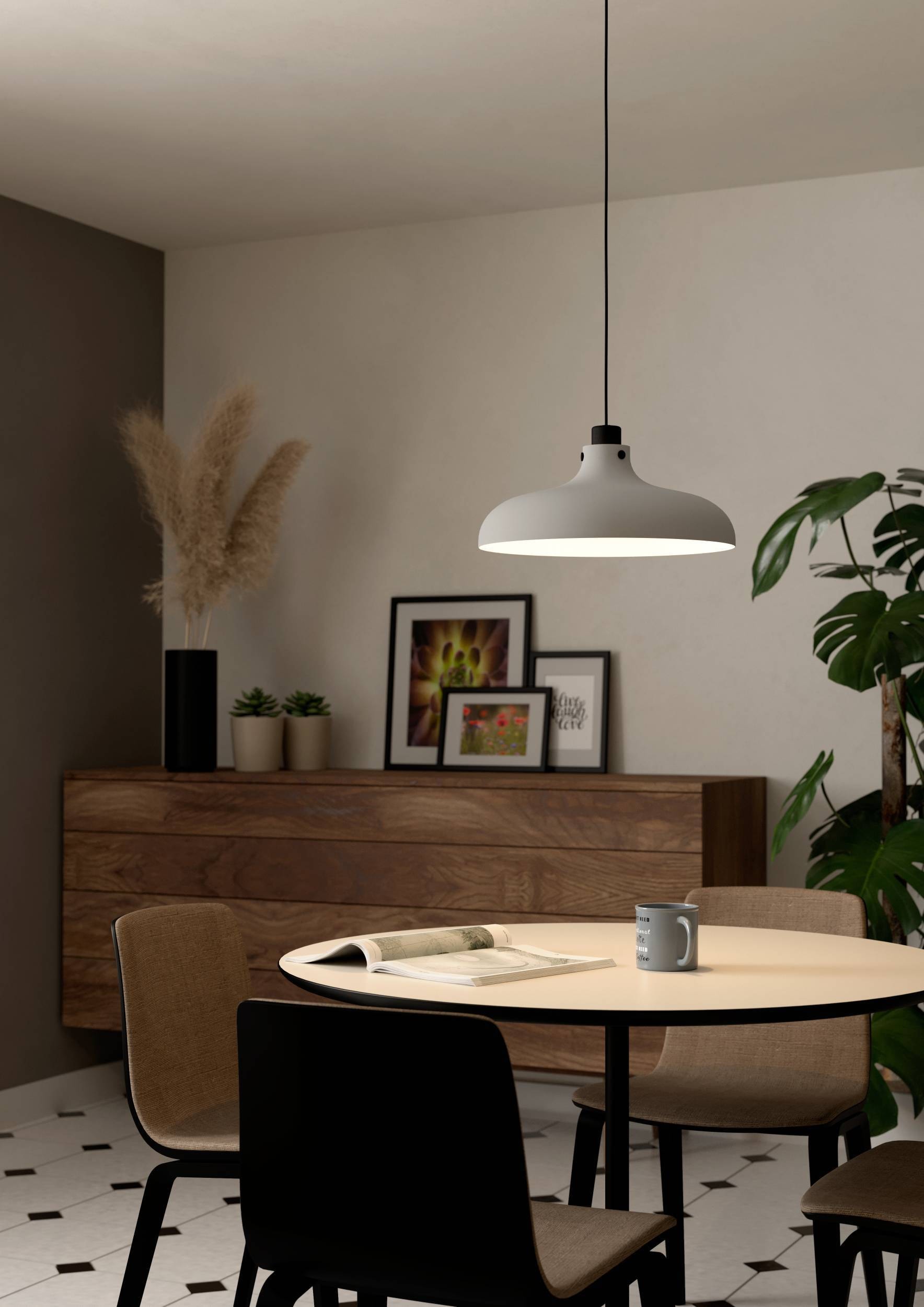 EGLO Hängeleuchte »Matlock Hängelampe, Esszimmerlampe, Industrial, Metall, E27, Lampe« E27 1 Stk. EGLO Hängeleuchte Matlock grau, schwarz 1X40W H:110 Ø 38 cm