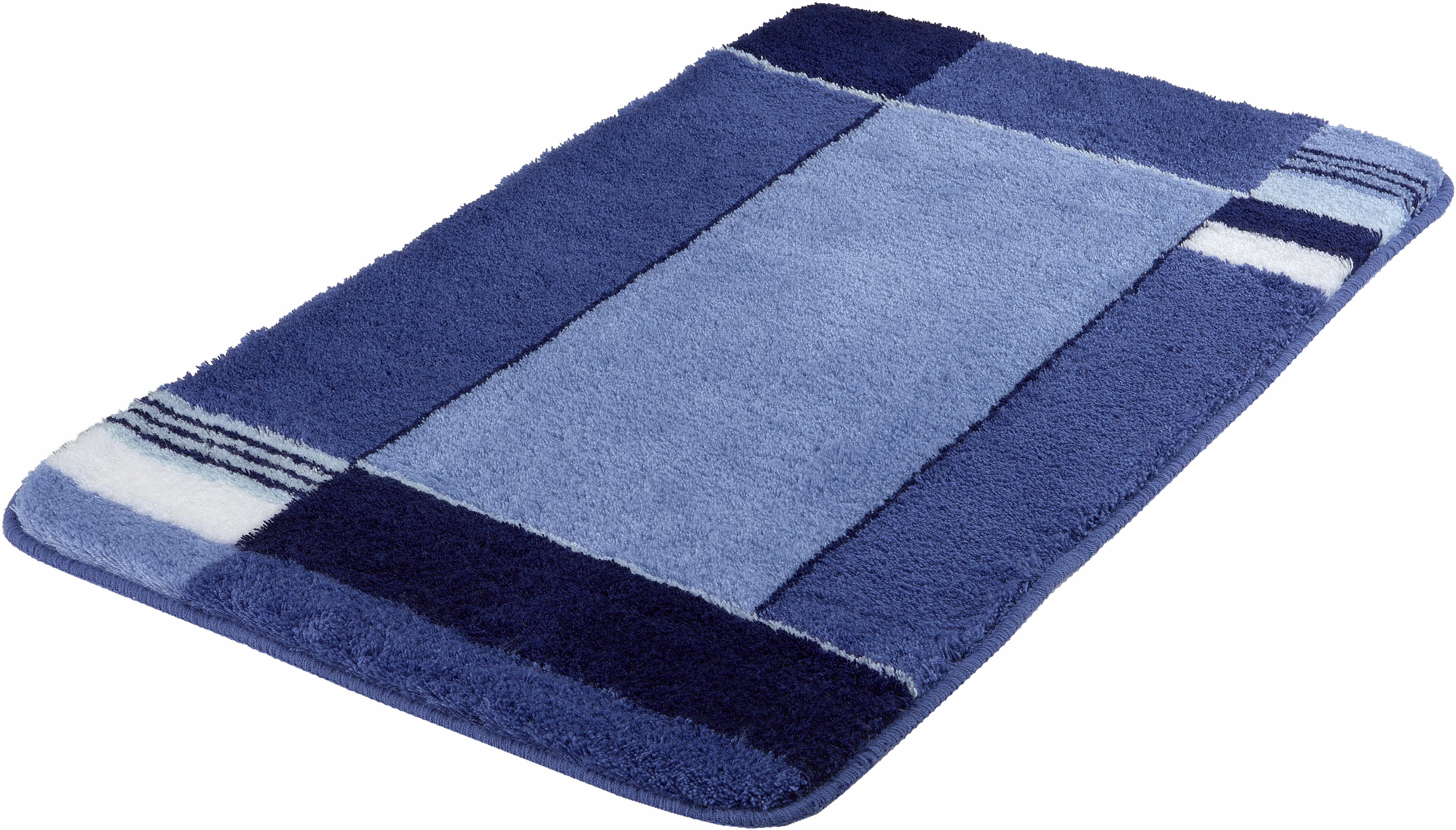 Kleine Wolke Badematte "Padova, Badvorleger, Badezimmer Teppich" Höhe 20 mm rutschhemmend beschichtet fußbodenheizungsgeeignet Badteppich, modernes Design, mit Bordüre, Kundenliebling