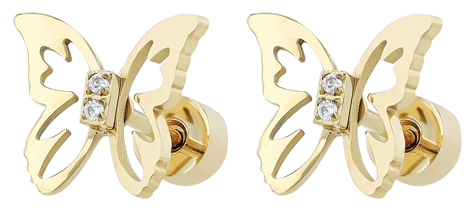 Adelia´s Paar Ohrhänger "Damen Ohrringe – Ohrstecker aus Edelstahl mit Stra günstig online kaufen