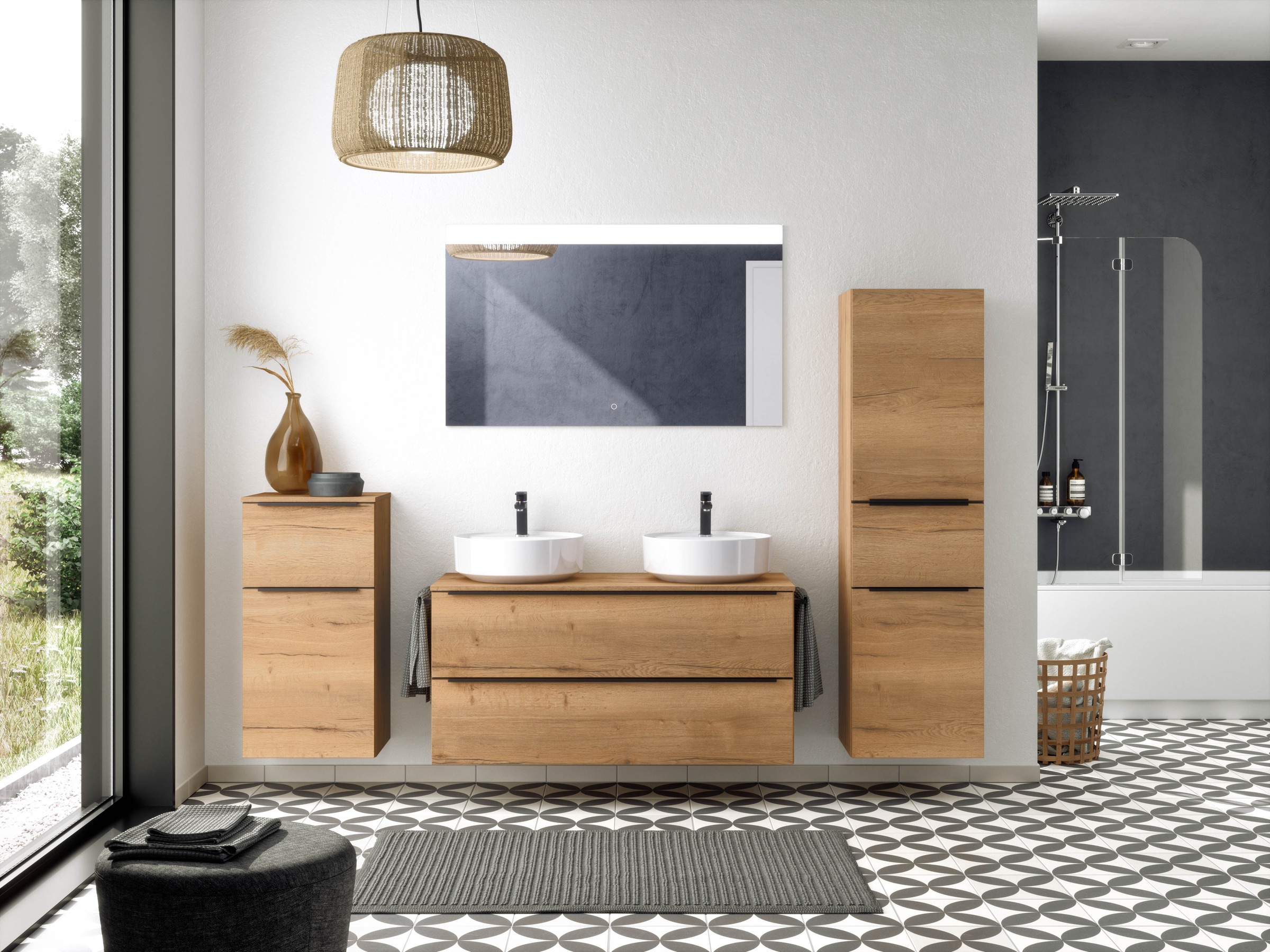 nobilia Badmöbel-Set "Alvene" vormontiert, mit Soft-Close, 2 Stk. tlg. günstig online kaufen