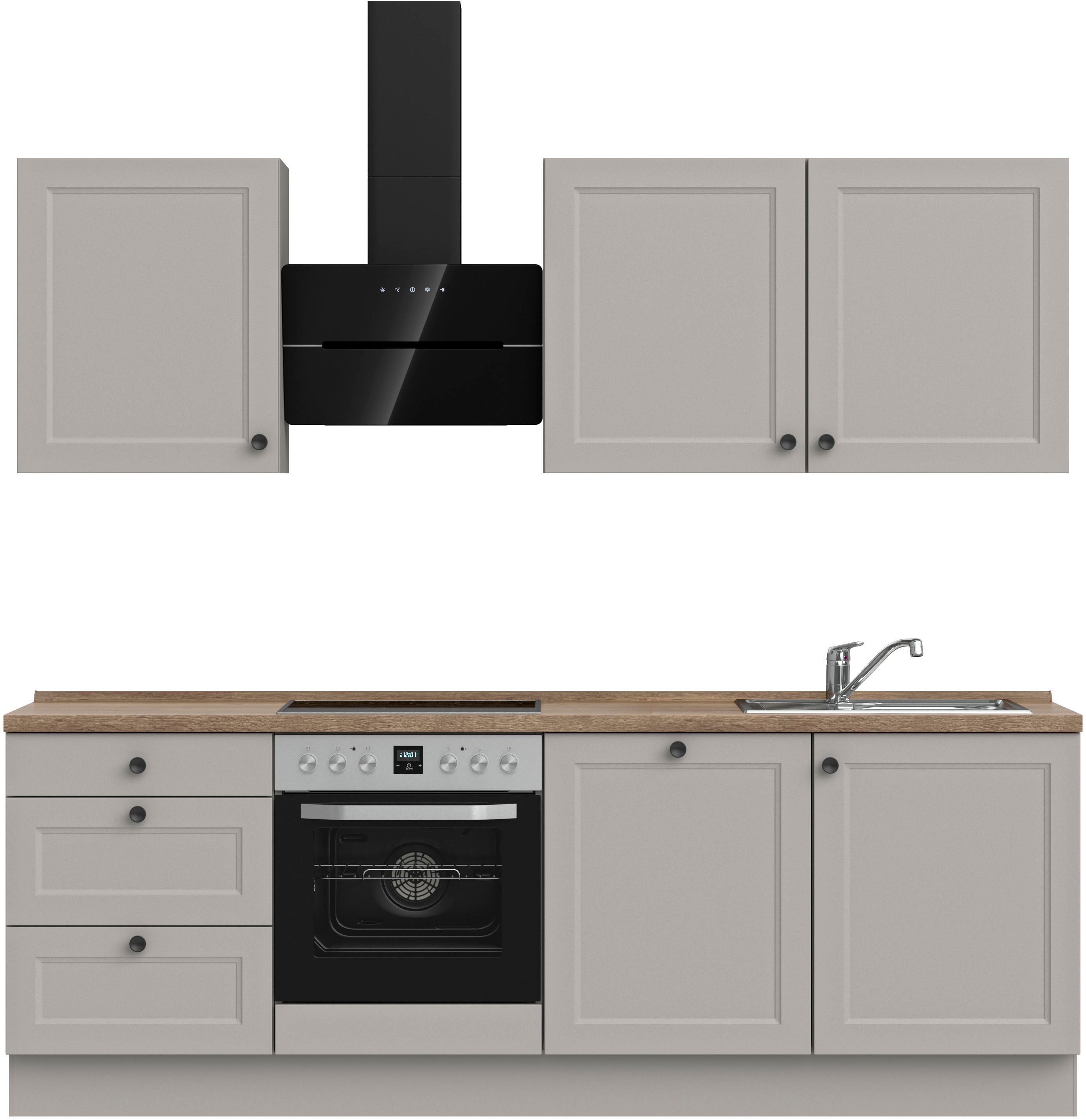 nobilia 1100000002199 ""Cascada II", NEU: individuell anpassbar mit gratis Profi-Beratung" vormontiert, Breite 240 cm, Ausrichtung wählbar, wahlw. mit E-Geräten