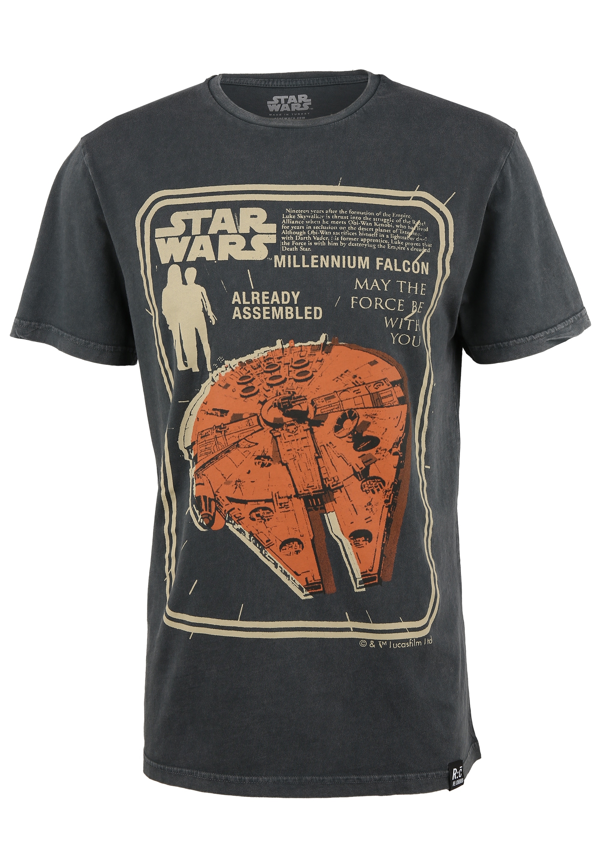 Recovered T-Shirt »Star Wars Millenium Falcon Assembled«, im zeitlosen Design