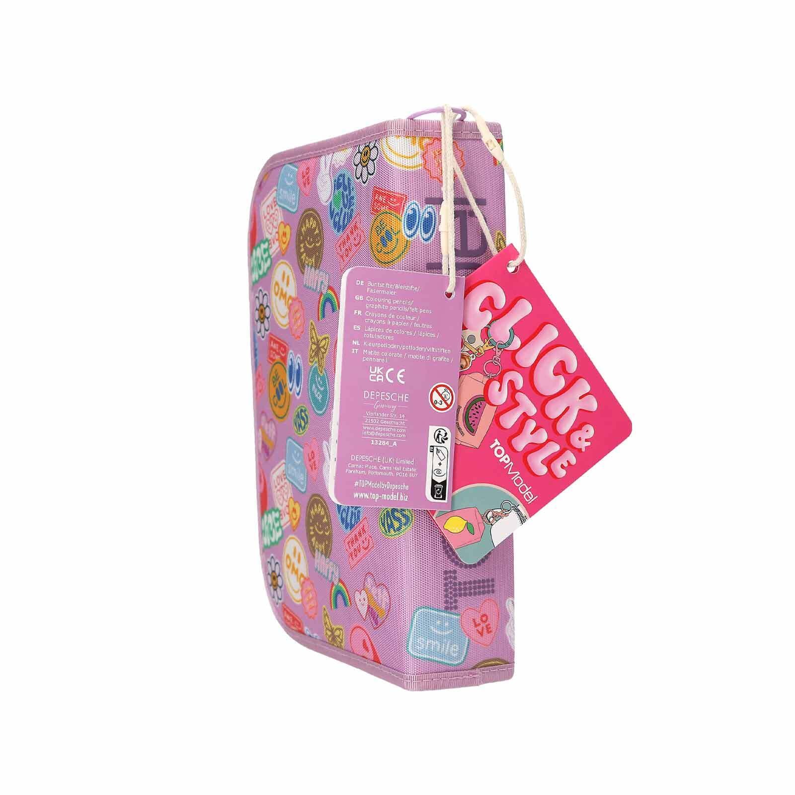 Depesche Buntstift »Deluxe Federtasche GIRL POWER inkl. Stifte TOPModel 5 x 15,5 x 22 cm violett«