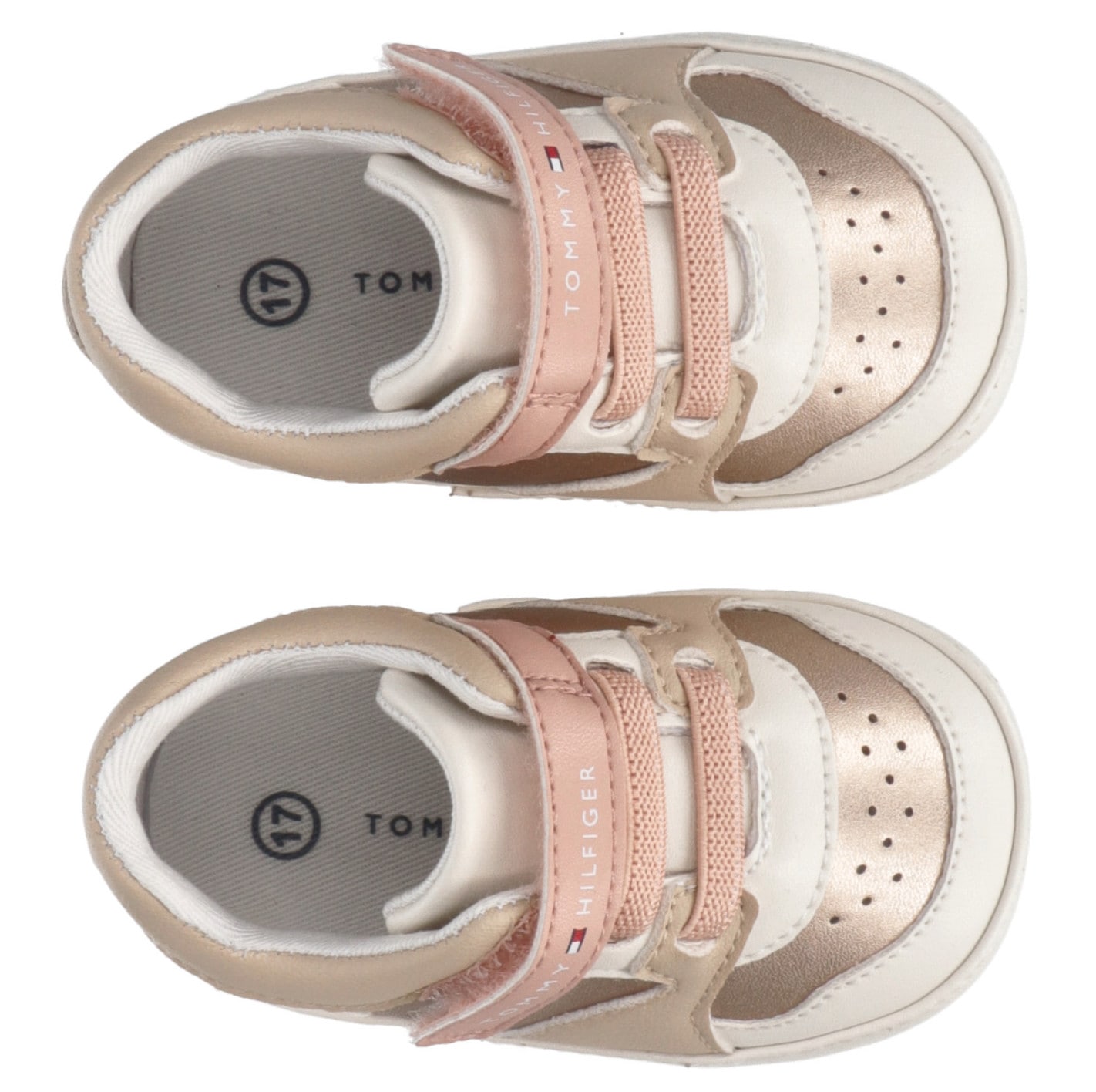 Tommy Hilfiger Krabbelschuh, Babyschuh, Sneaker, Wagenschuh mit Metallic Einsatz