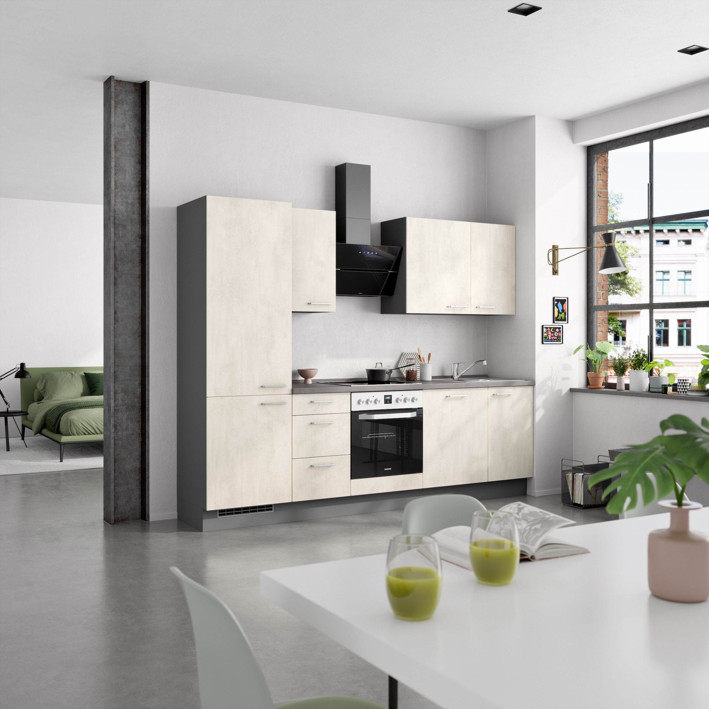 nobilia® Küchenzeile »"Riva II"«, vormontiert, Ausrichtung wählbar, Breite 270 cm, wahlw. mit E-Geräten
