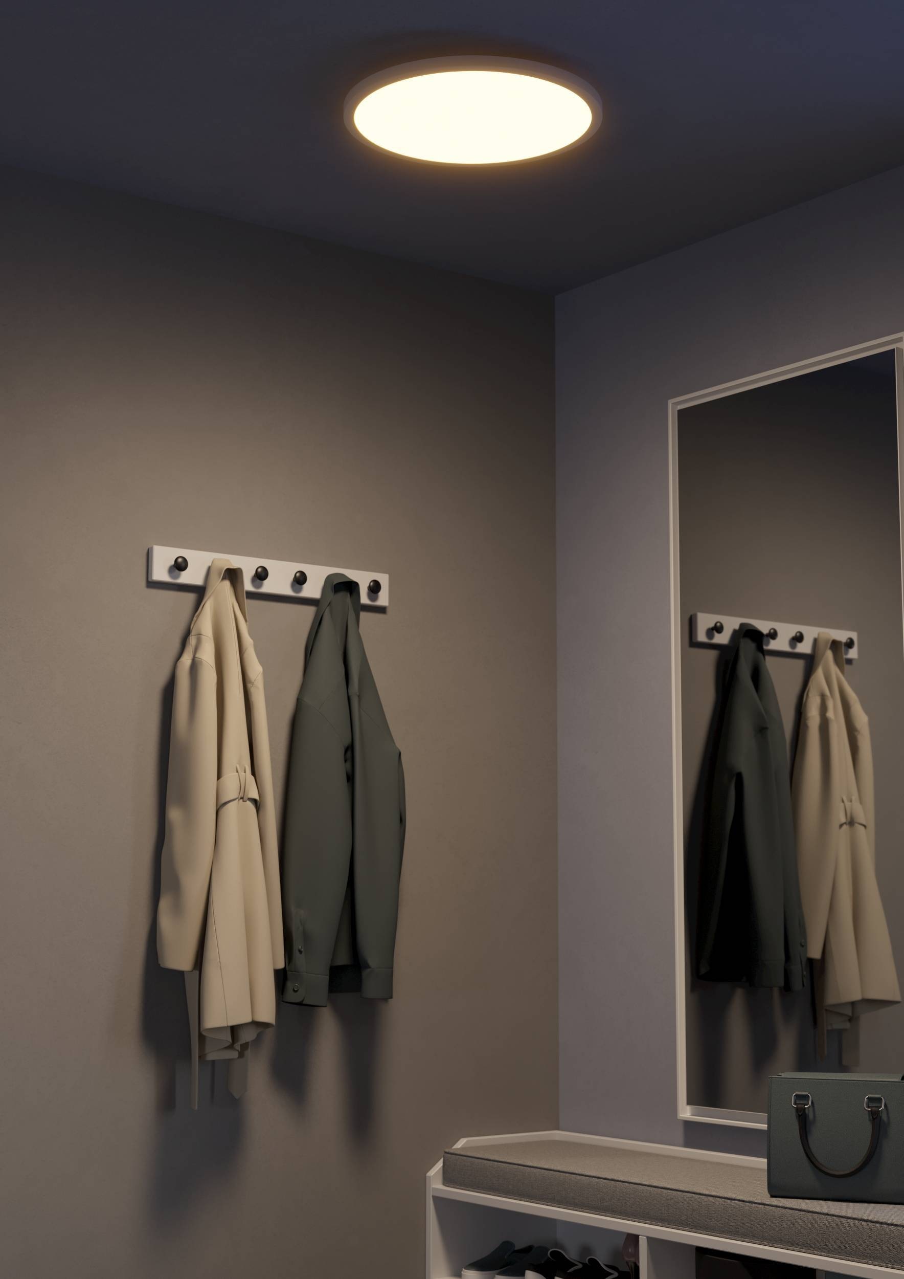 EGLO Deckenleuchte »Sarsina-Z Deckenlampe, ZigBee 3.0, Deckenlampe, Metall, Flurlampe« LED-Modul 1 Stk. Kaltweiß | Neutralweiß | Warmweiß Wand-/Deckenleuchte - H5,2 x Ø45 cm - weiß - 33,5W inkl.