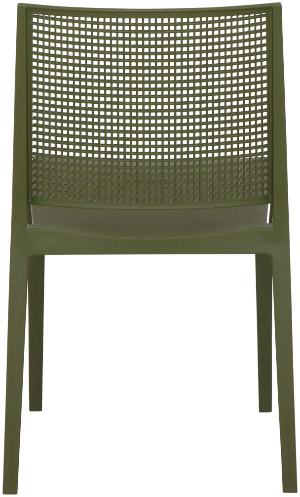 Siena Garden Gartensessel »Square 2er Set Stapelstuhl olive« Set, 2 Stk. tlg. Gestell, Polypropylen/Glasfaser