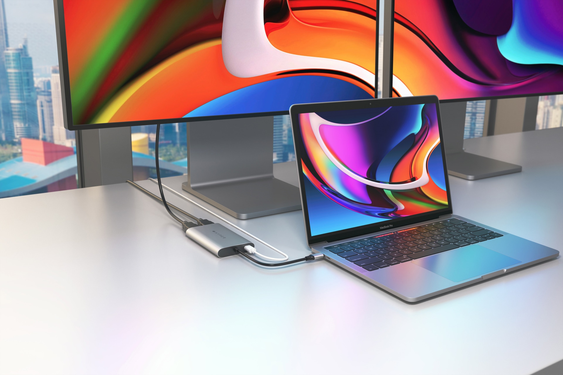 Targus HDMI-Adapter »HyperDrive Dual 4K HDMI Adapter für M1/M2/M3 MacBook«, USB-C zu 2x HDMI