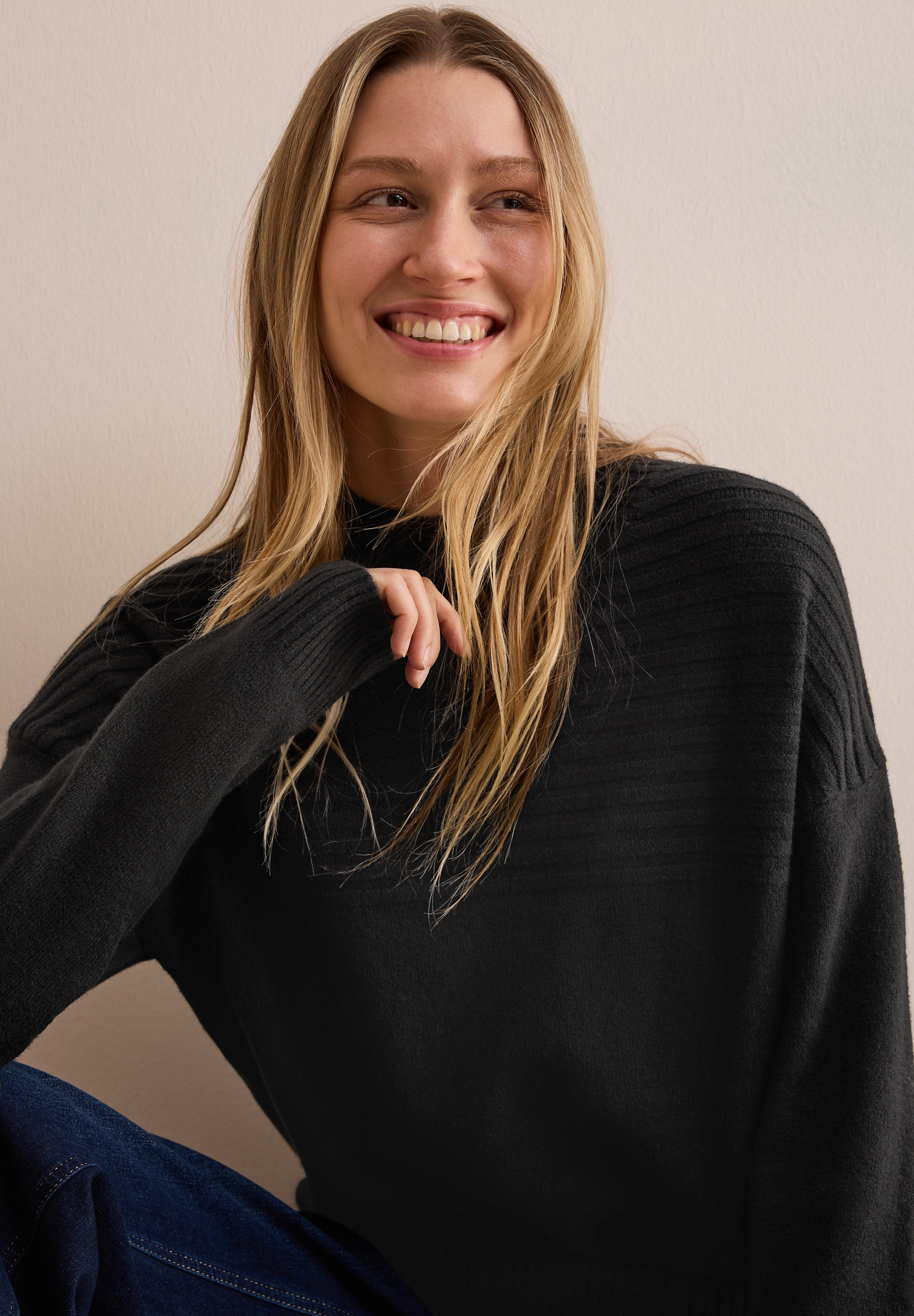 Cecil Stehkragenpullover, mit Elasthan-Anteil