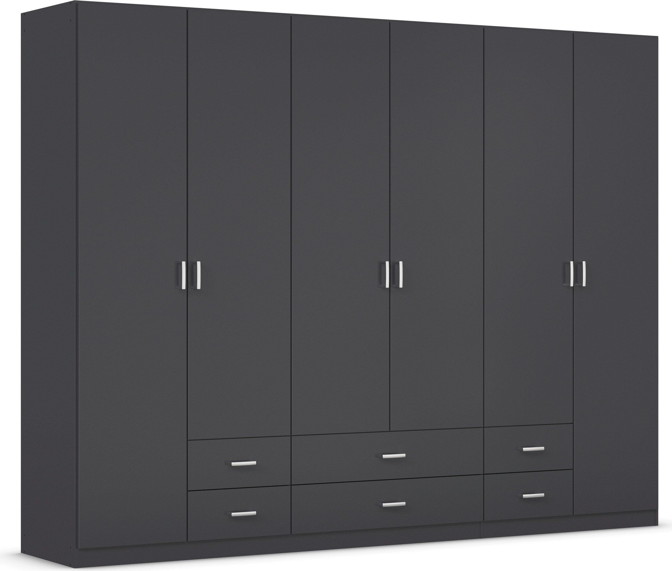 rauch Drehtürenschrank »Kleiderschrank Garderobe GAMMA Breiten 271 cm« in 3 Ausstattungen BASIC/CLASSIC/PREMIUM (inkl. SOFT-CLOSE-Funktion),  mit Schubladen, verschiedene Griff-Varianten TOPSELLER MADE IN GERMANY