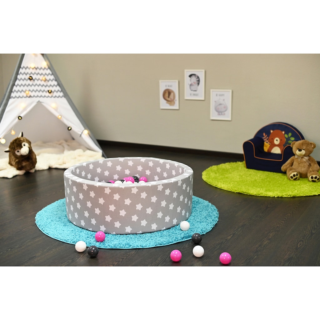 Knorrtoys® Bällebad »Soft, Grey White Stars«