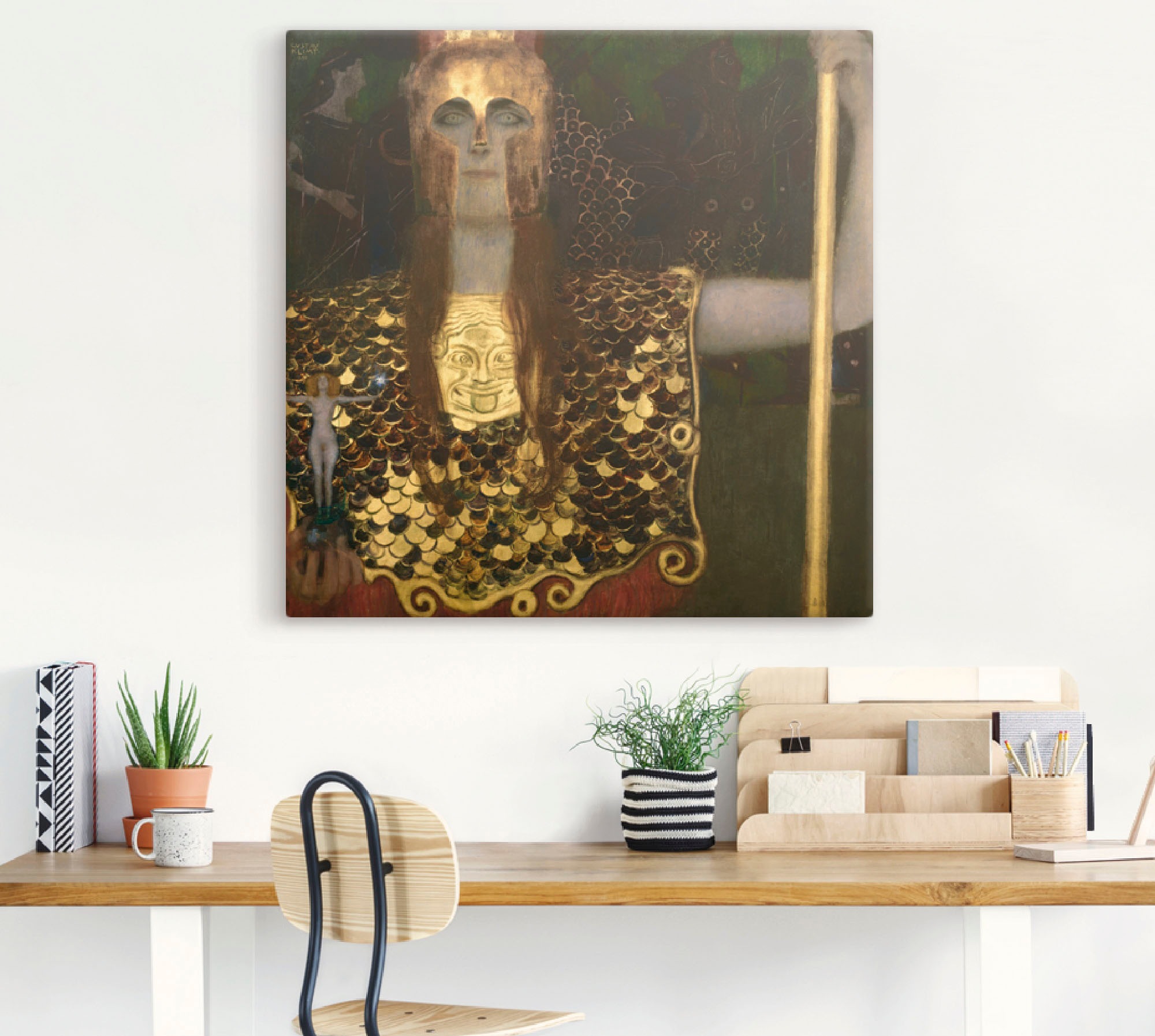 Artland Leinwandbild "Pallas Athene" Götter 1 Stk. tlg. auf Holzrahmen gesp günstig online kaufen