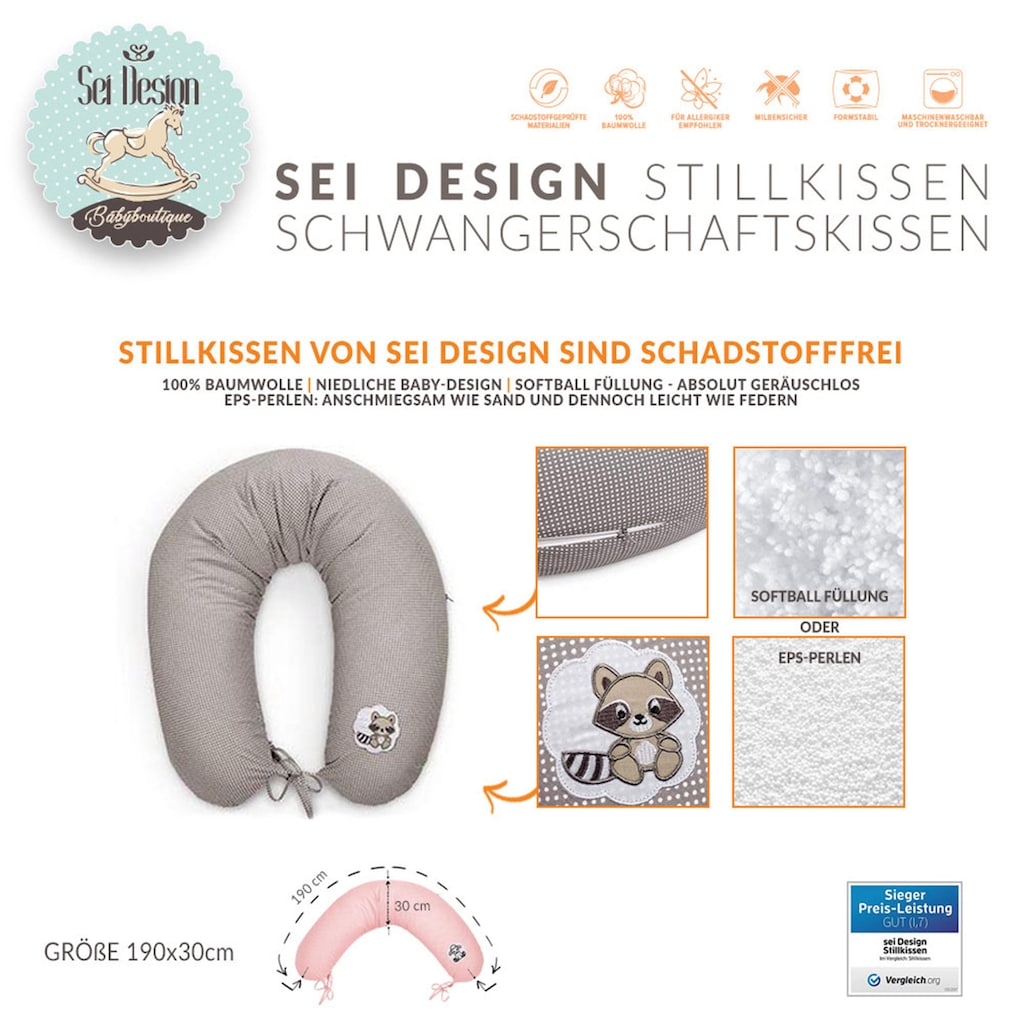 SEI Design Stillkissen »Marienkäfer grün EPS«, mit hochwertiger Stickerei mit niedlichen Tiermotiven