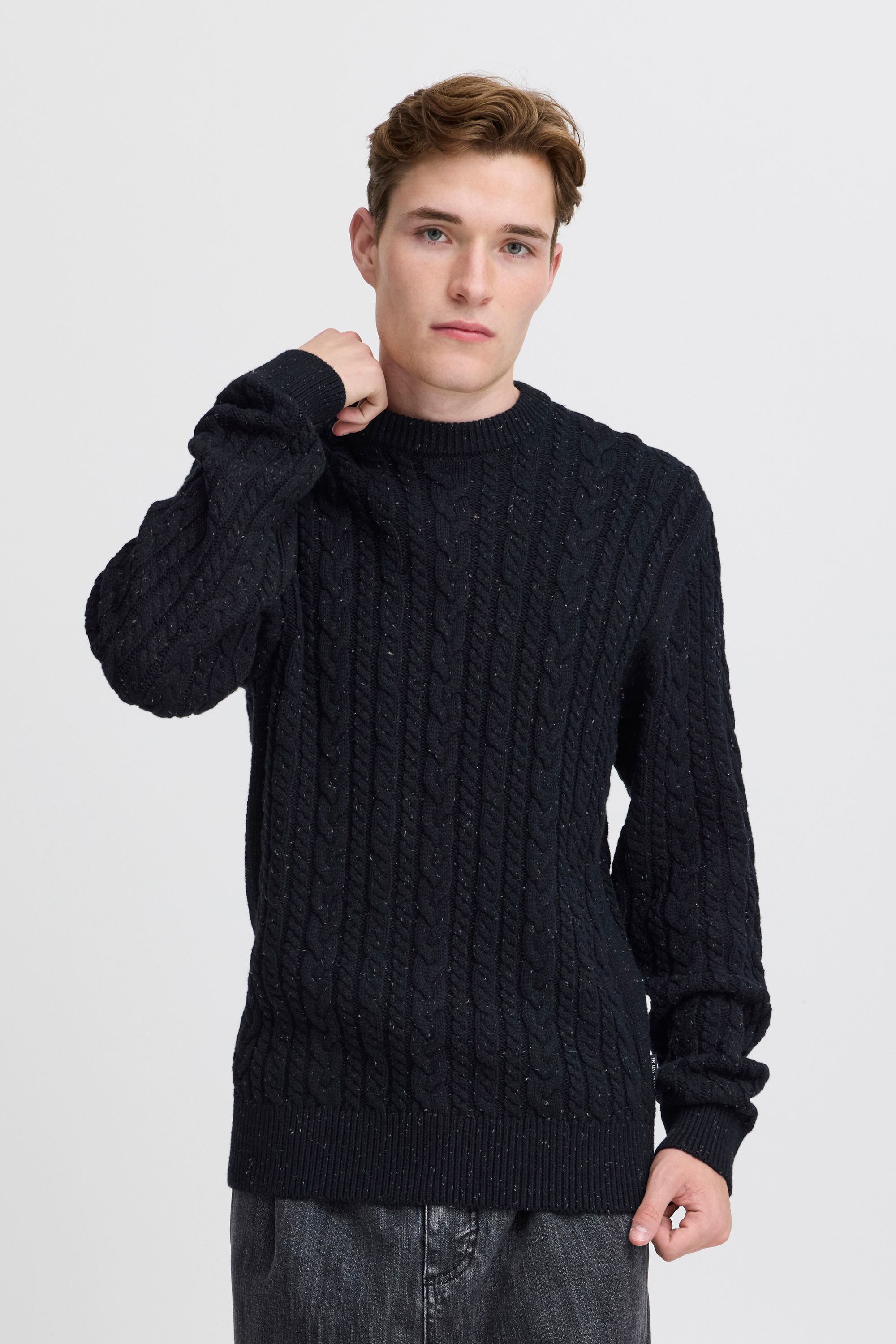 Casual Friday Strickpullover »Strickpullover CFKARL cable crew neck knit with neps«