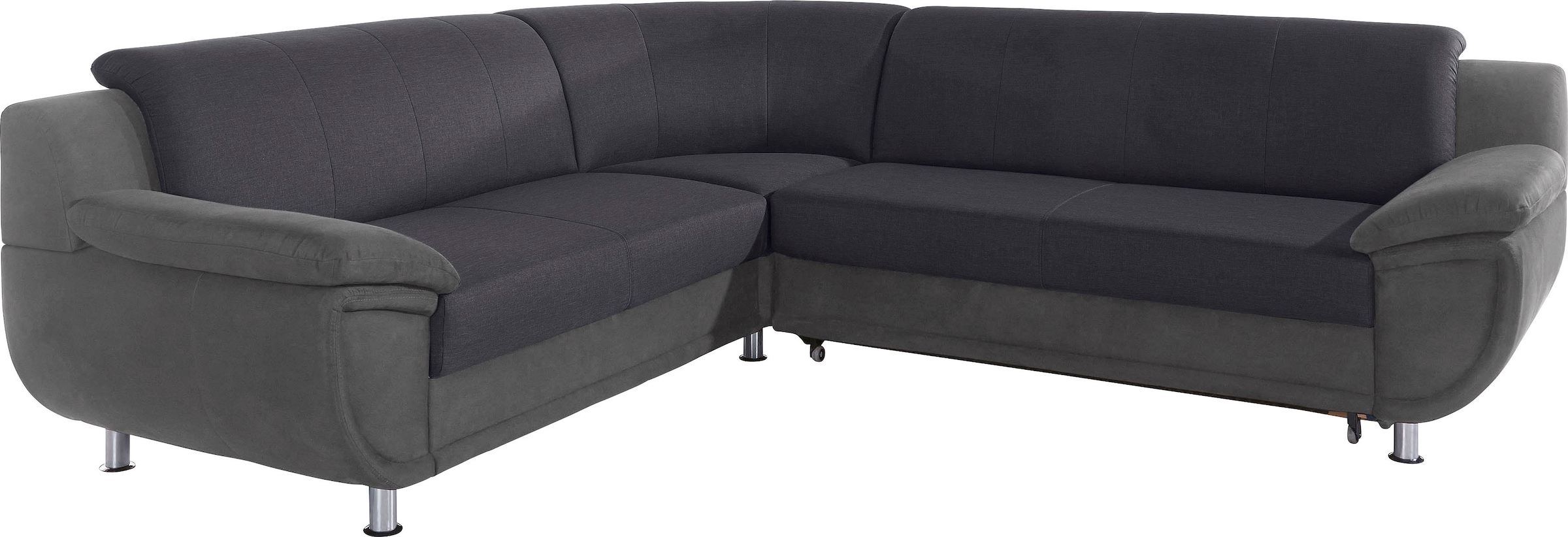 TRENDMANUFAKTUR Ecksofa »Rondo 3, zeitlos und modern, im Materialmix, L-Form« wahlweise Federkern für hohen Sitzkomfort, wahlweise Bettfunktion