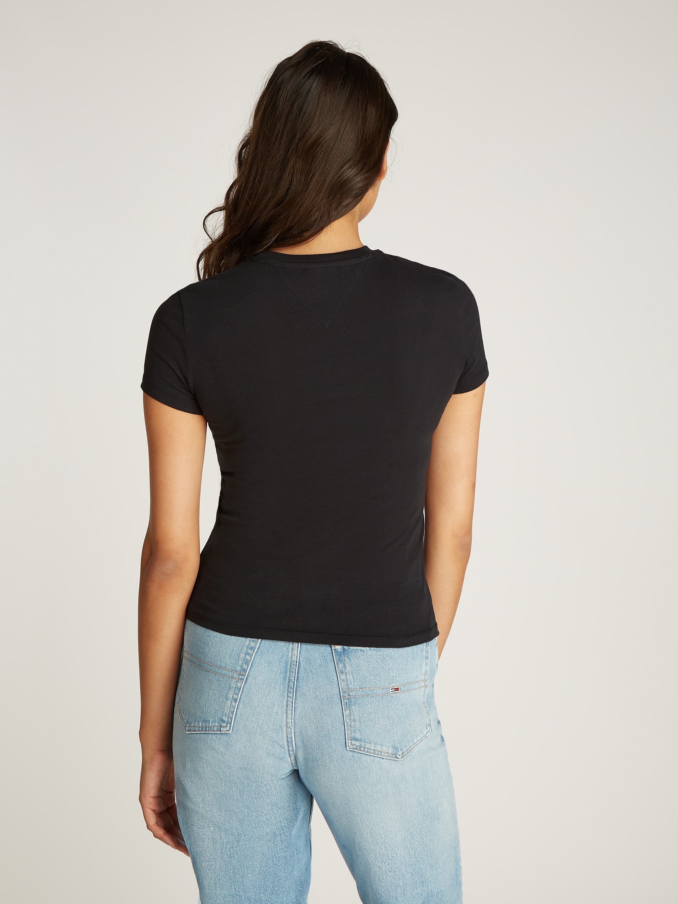 Tommy Jeans T-Shirt »Tjw 2Pack Slim Linear Tee« Packung, 2er-Pack,  mit Logoschriftzug, in Unifarbe