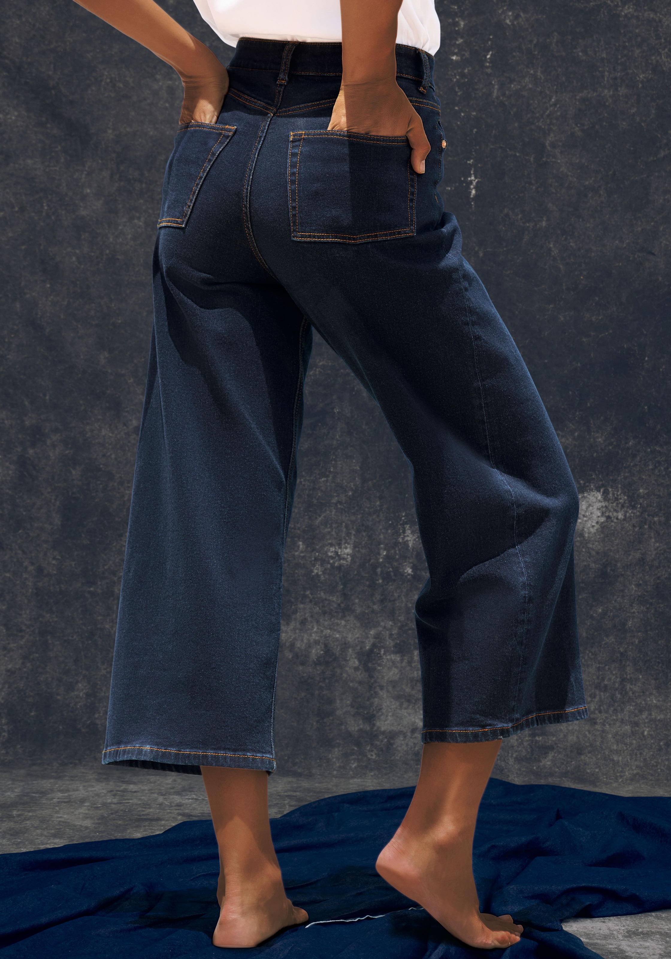 Thumbnail - LASCANA 7/8-Jeans aus Baumwoll-Denim, Straight-Leg