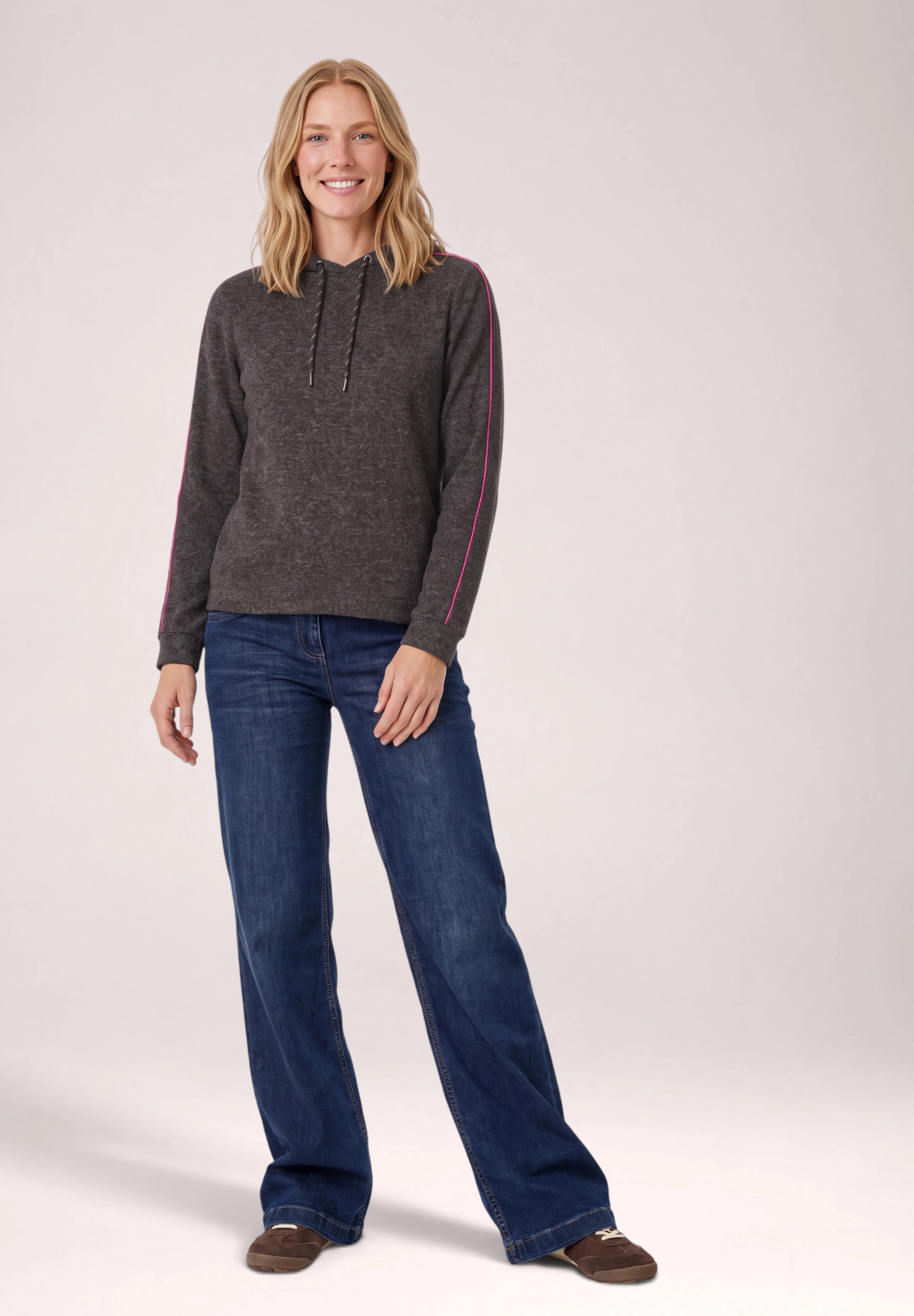Cecil Langarmshirt aus softem Materialmix