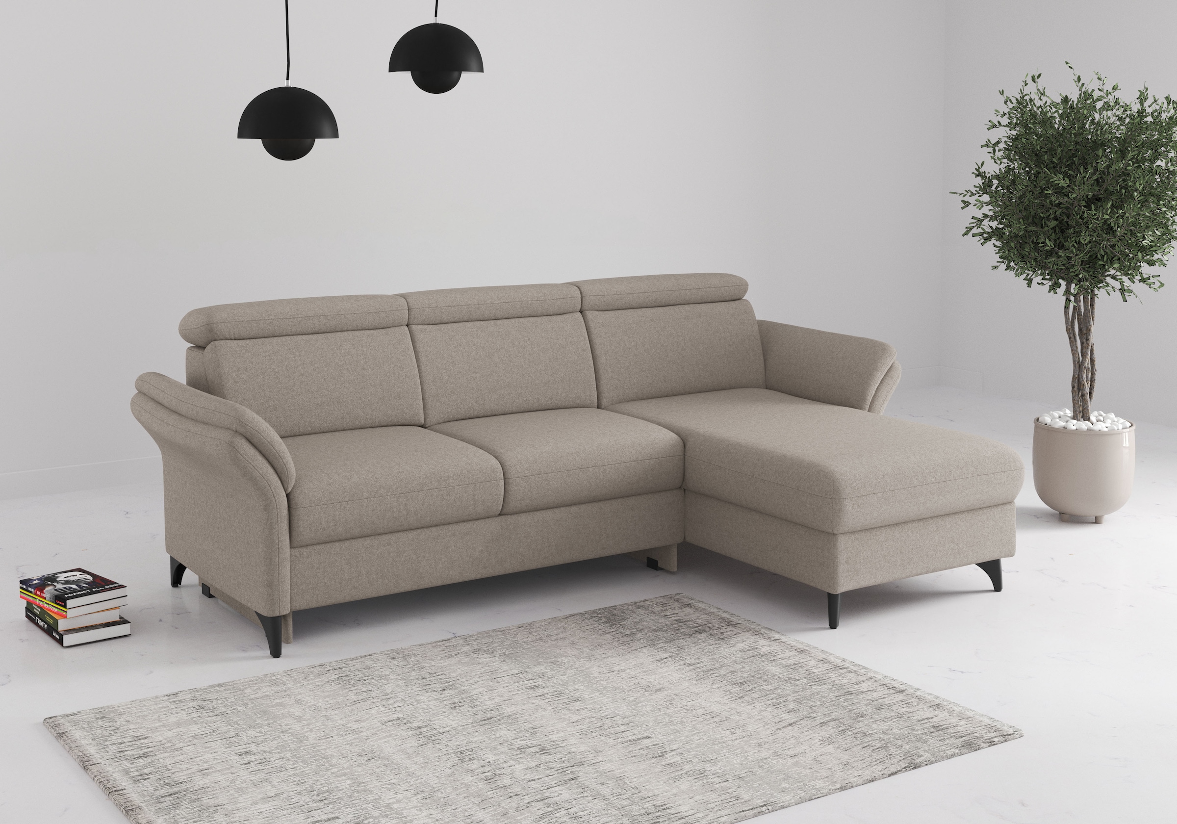sit&more Ecksofa "Glendale, L-Form" inkl. Kopfteilverstellung,wahlweise mit Vorziehsitz und Bettkasten