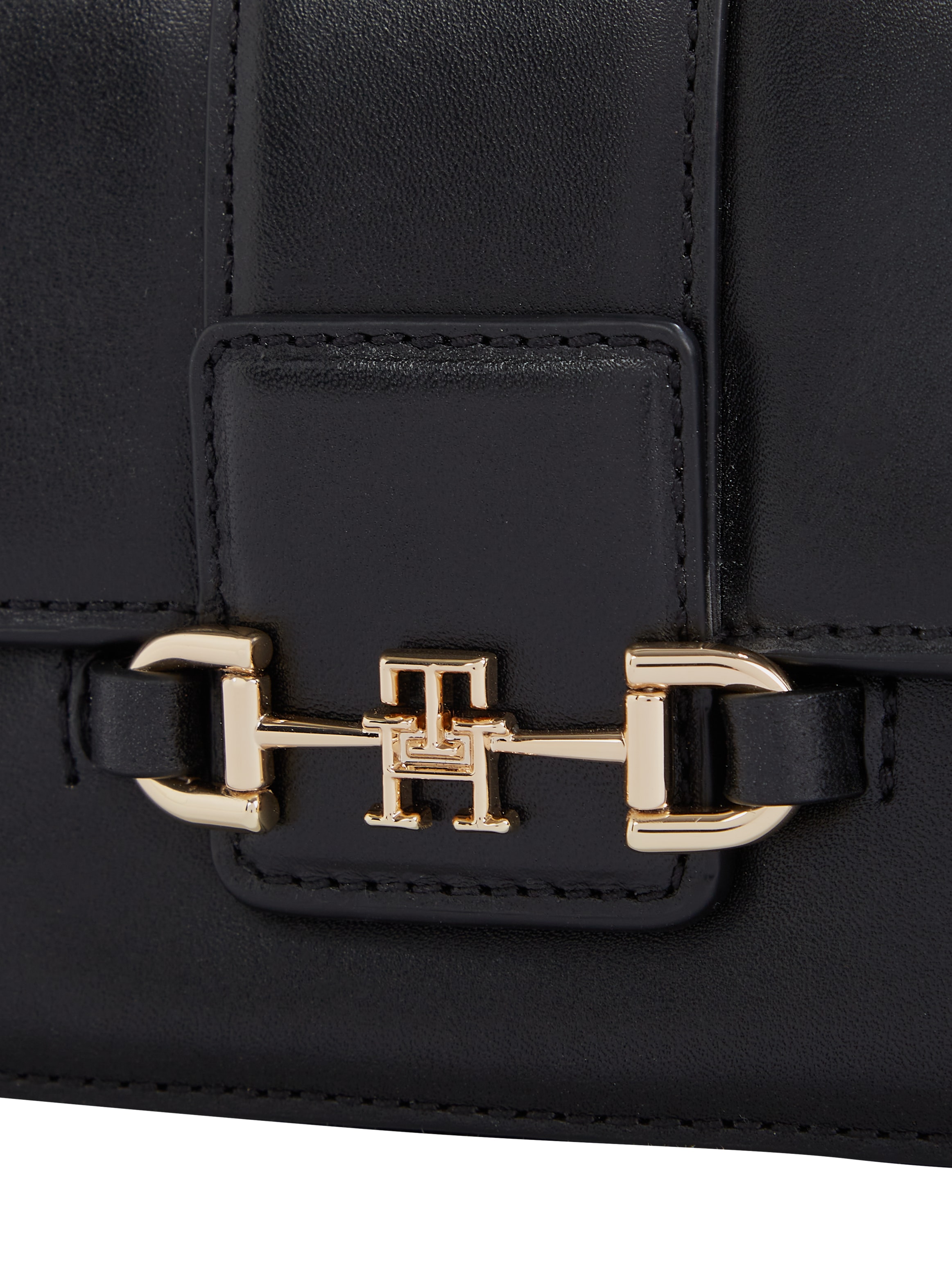 Tommy Hilfiger Umhängetasche »HERITAGE LEATHER CROSSOVER«, Abendtasche, Minibag, Schultertasche, TH-Schmuckapplikation