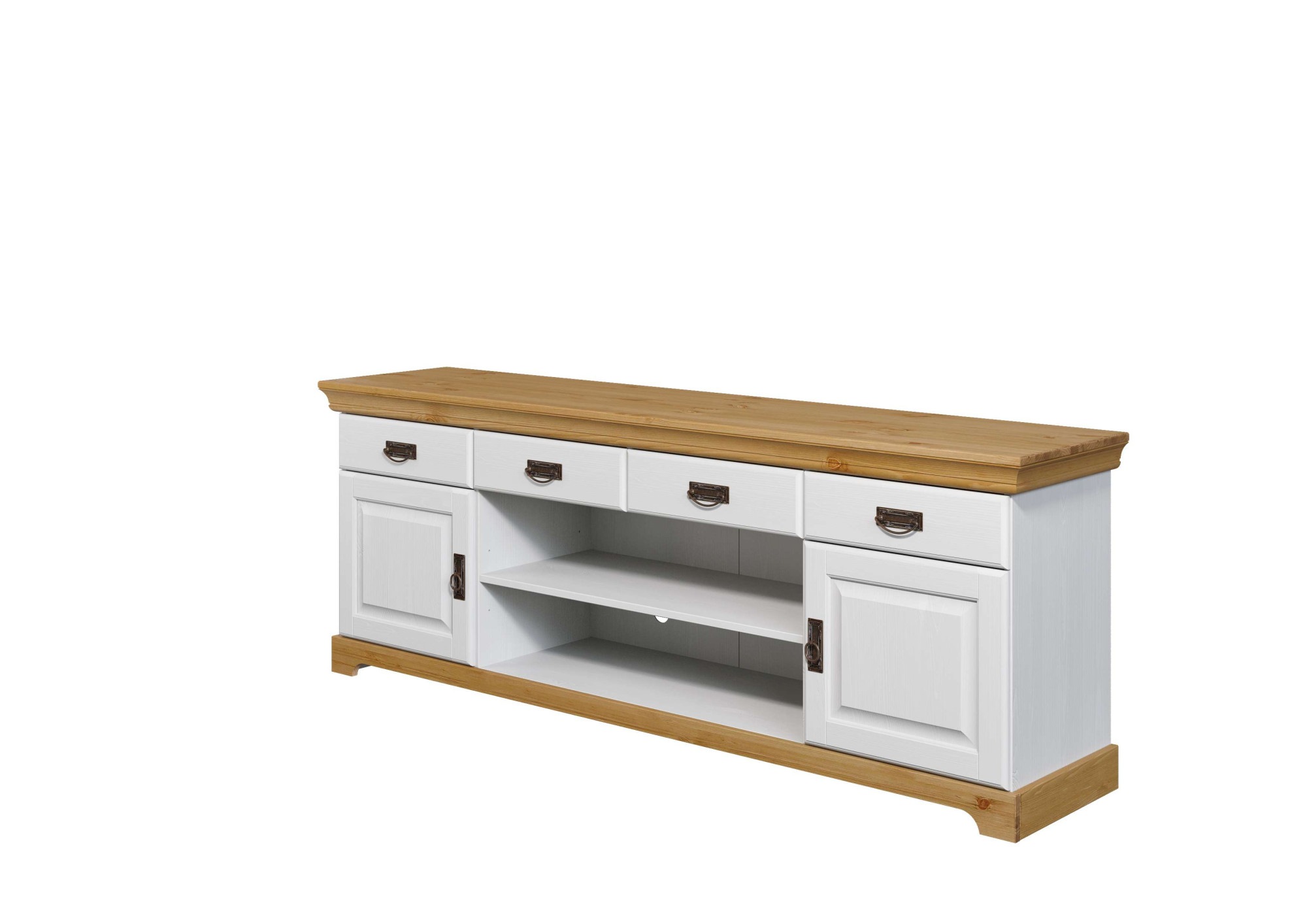 OTTO home TV-Board "Rügen" zertifiziertes Massivholz, Breite 180 cm, im Landhausstil