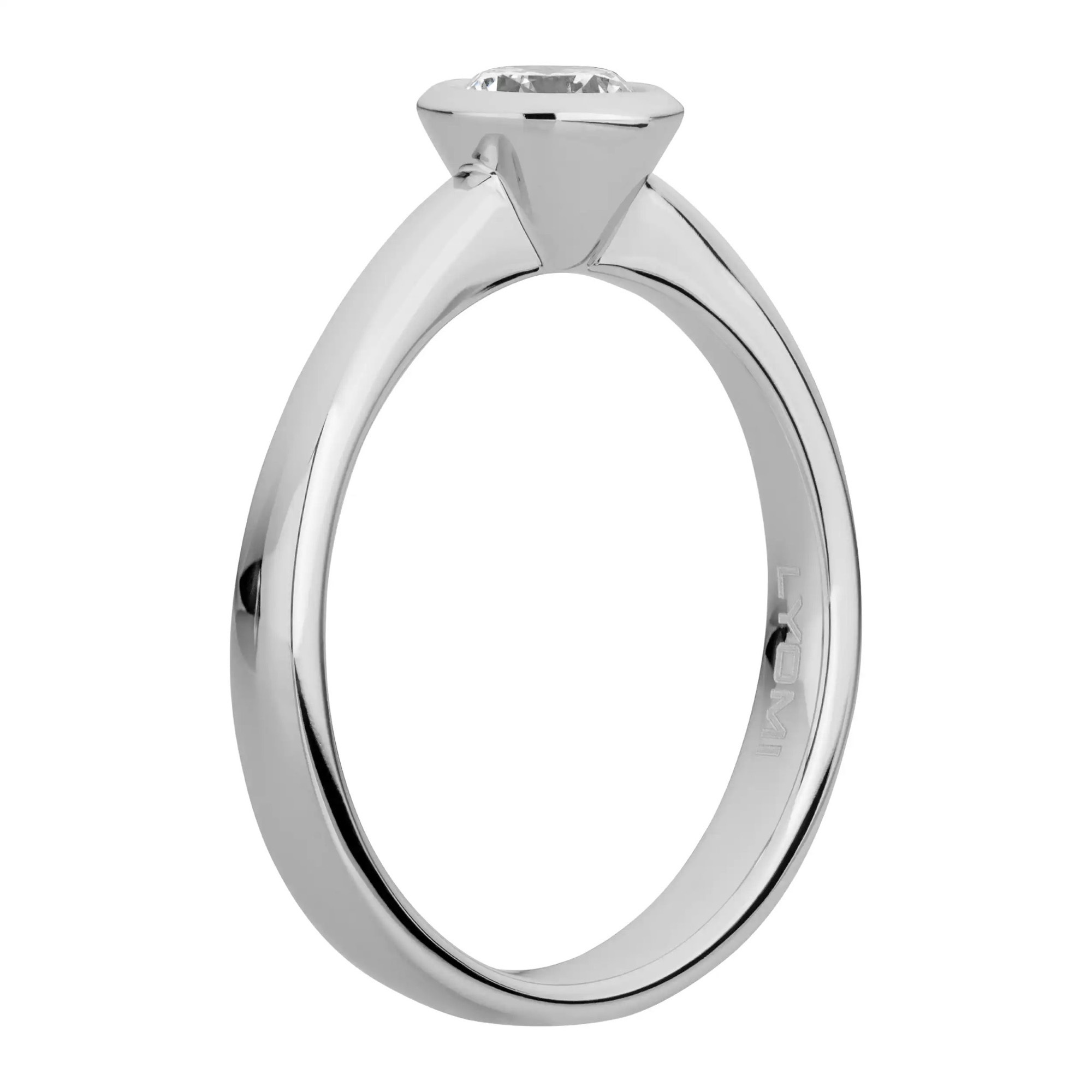 LYOMI Fingerring »585/- Weißgold 1 synth. Diam. 0,50 ct.«
