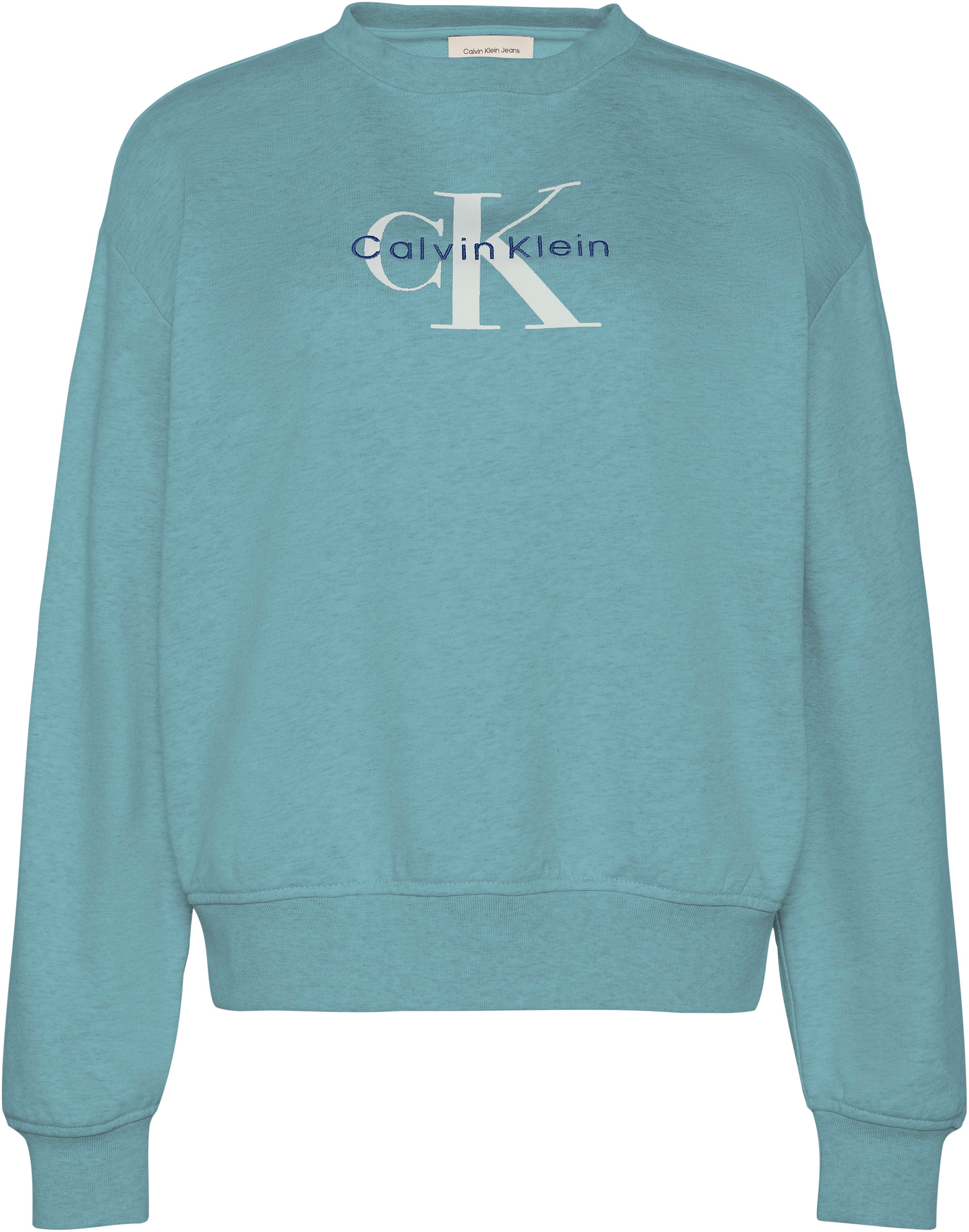Calvin Klein Jeans Sweatshirt »LS MONOLOGO FRENCH TERRY RLXD CR«, , Logoschriftzug
