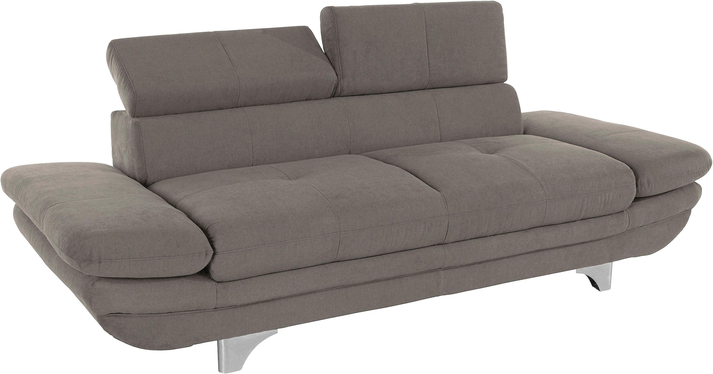 COTTA Polstergarnitur »Enterprise« Set,  Set bestehend aus: 2-Sitzer mit Kopfteilverstellung & Hocker