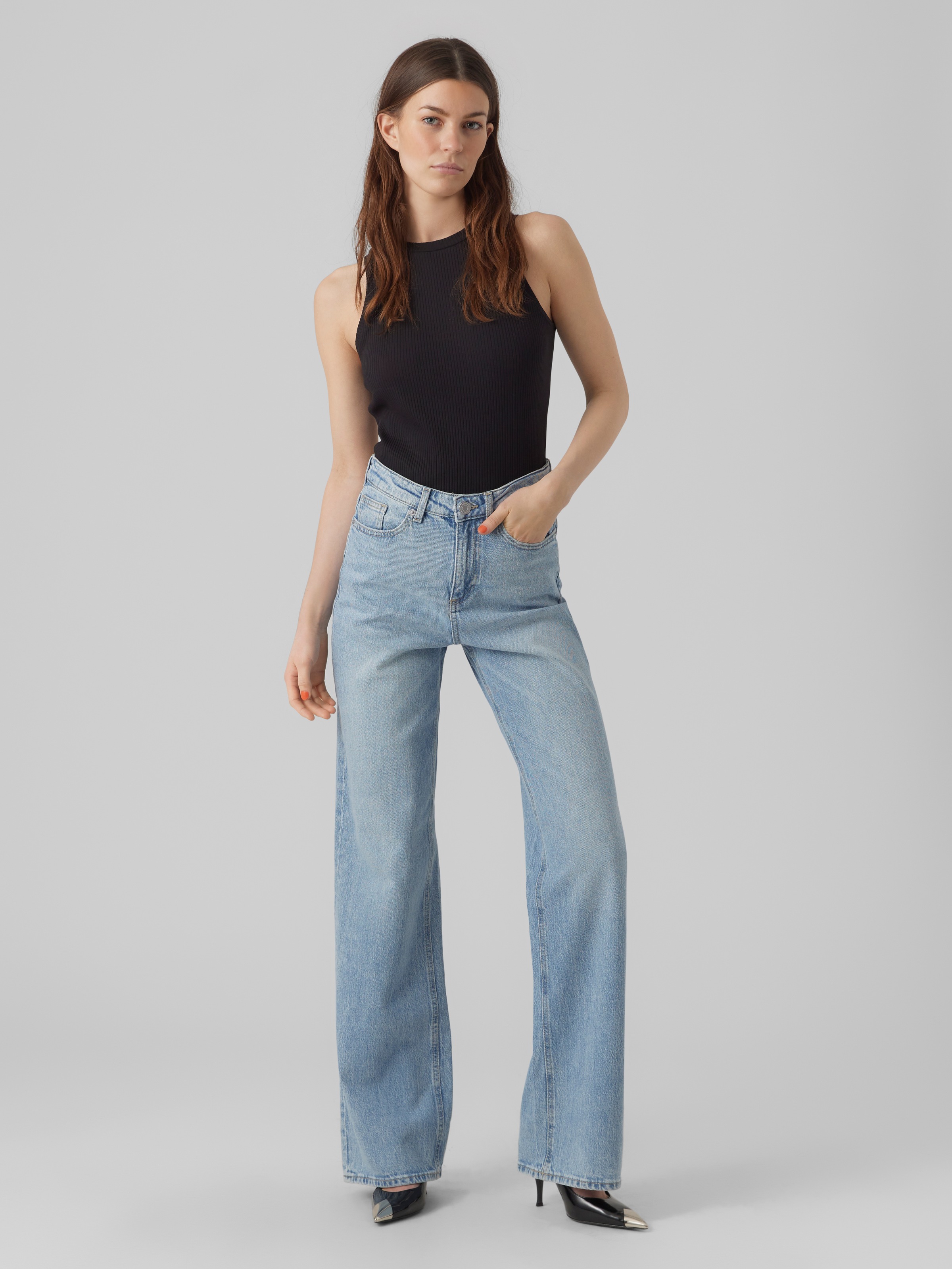 Thumbnail - Vero Moda Straight-Jeans "VMTESSA HR STRAIGHT JEANS RA339 GA NOOS"