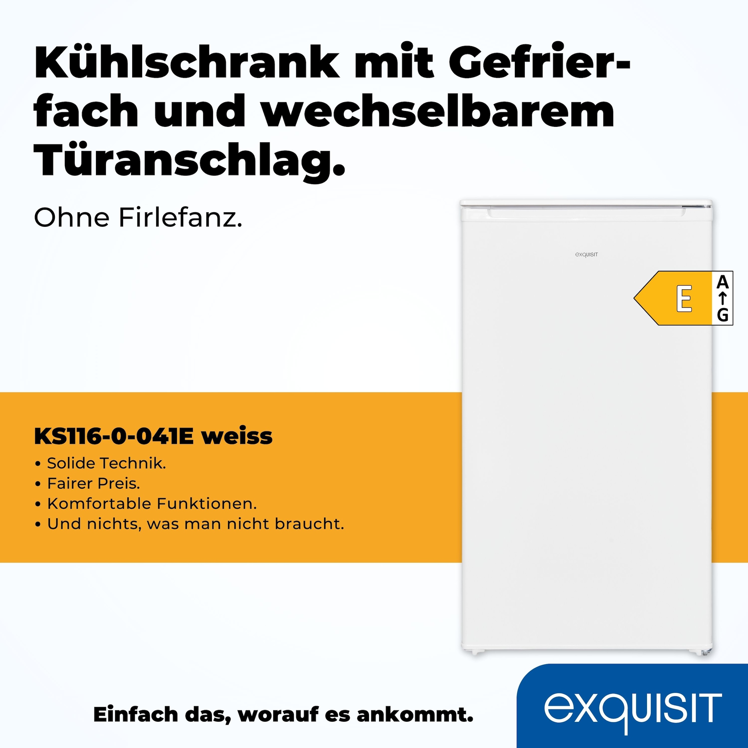 exquisit Kühlschrank »KS116-0-041E weiss«