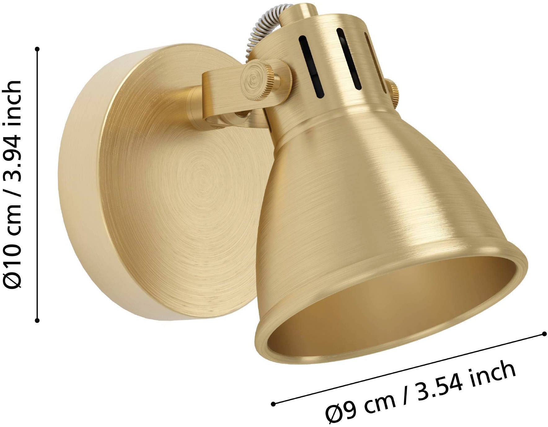 EGLO Deckenspot »SERAS«, Leuchtmittel GU10 | Leuchtmittel wechselbar-ohne Leuchtmittel, Deckenspot in messing und gold aus Stahl - inkl. GU10 - 3W