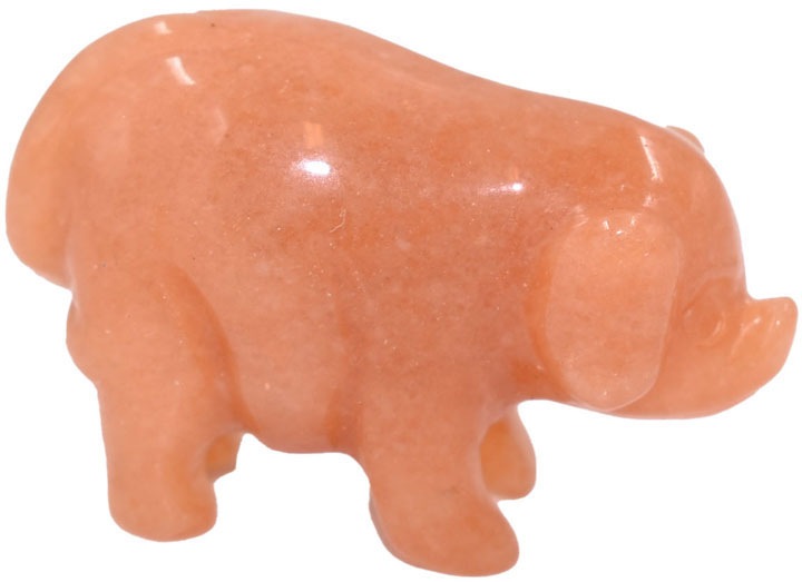 Tierfigur »Schmuck Geschenk Dekofigur Farbstein Edelstein Schwein Karneol«, Karneol