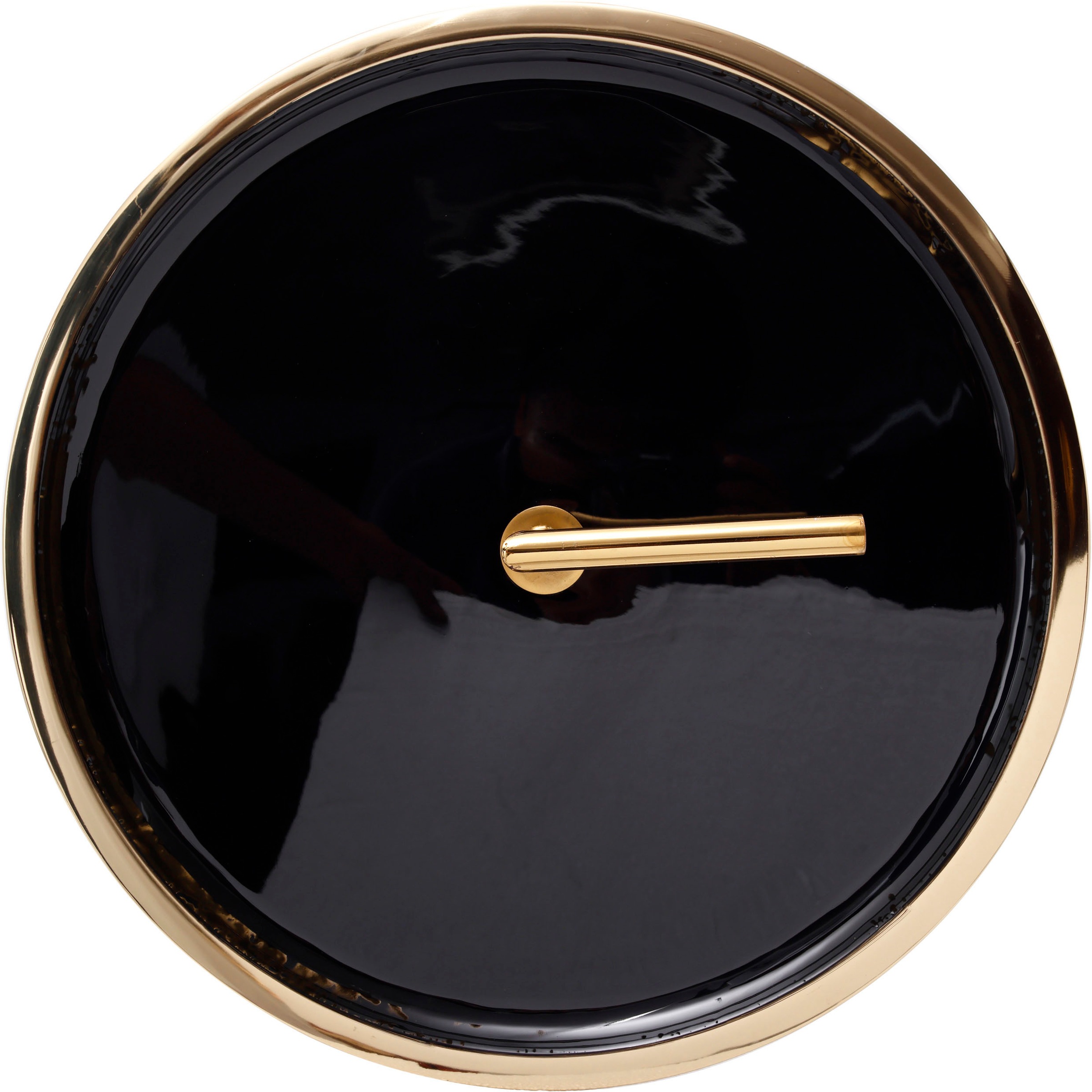 Beistelltisch KAYOOM "Art Deco 500, Abstelltisch aus Metall,funktional und stabil", schwarz (schwarz, gold, schwarz), B:49,5cm H:37cm T:49,5cm, 100% Eisen, Tische, Beistelltisch, Dekorativ, mit abnehmbarem Griff ( 13 cm ), Stauraumfunktion 3