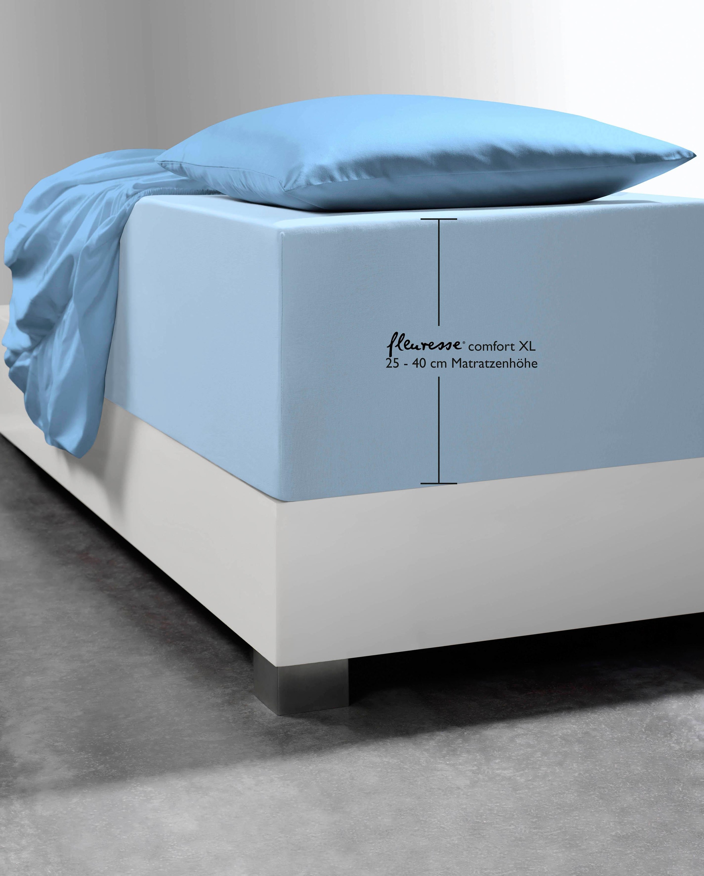fleuresse Spannbettlaken "Comfort XL" Mako-Jersey, für Matratzen bis 40 cm günstig online kaufen