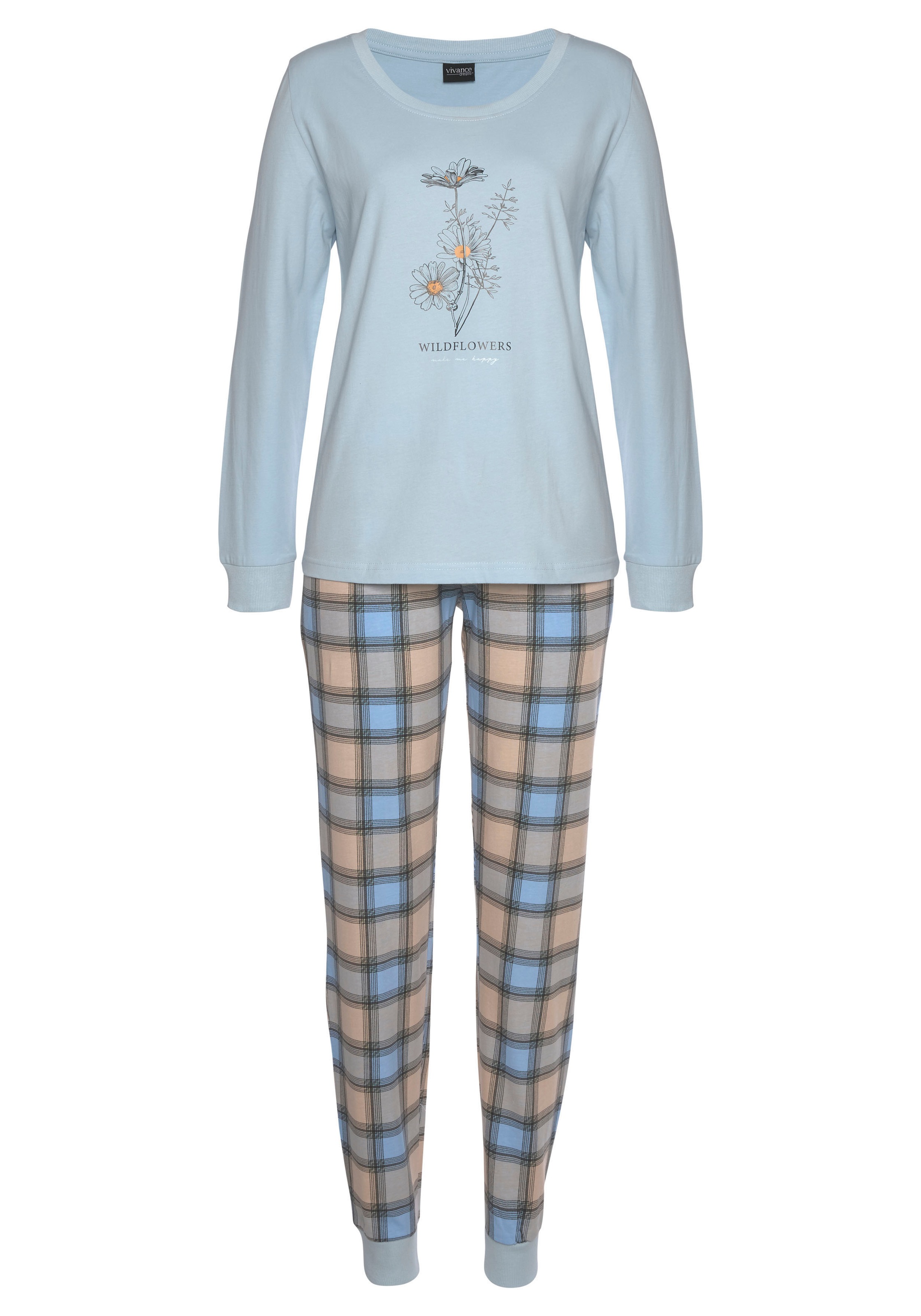 Vivance Dreams Pyjama, 2 Stk. mit Frontdruck günstig online kaufen