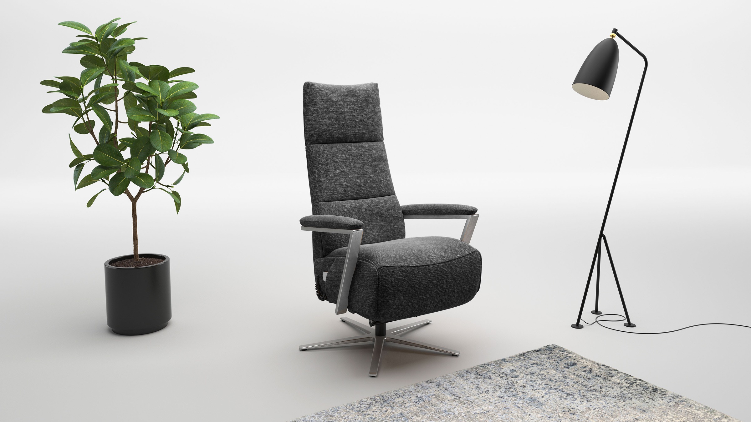 sit&more TV-Sessel "Vario Comfort, inkl. Kopfteilverstellung & 360 Drehfunktion" inkl. Herz-Waage-Funktion & 3 Motoren, Höhe der Armlehnen 64cm