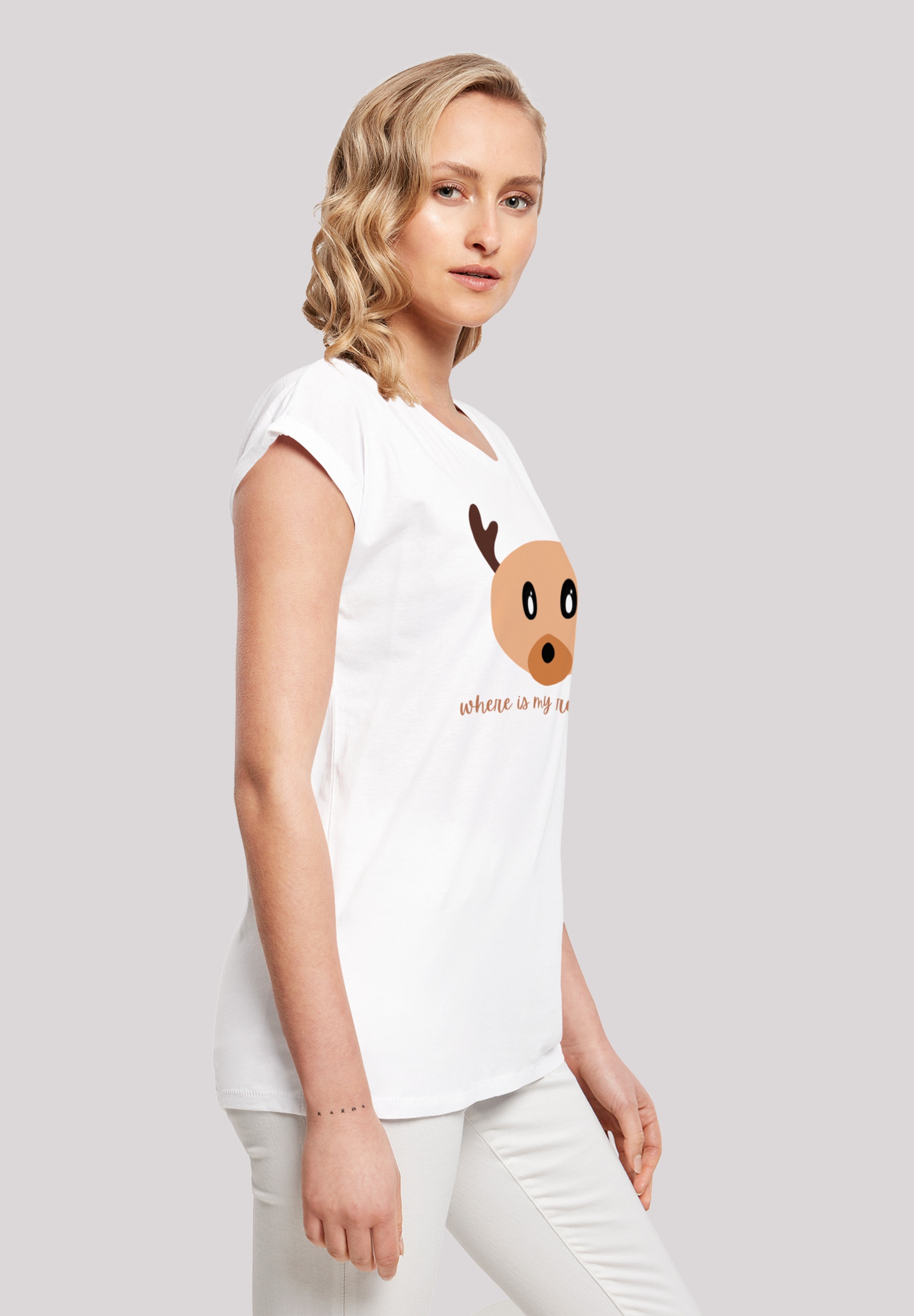 F4NT4STIC T-Shirt »Red Nose Weihnachten«, Print